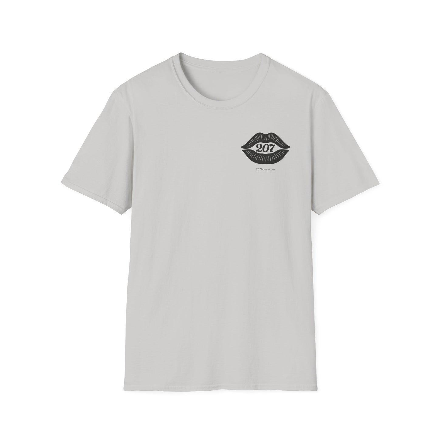 Romantic Unisex T-Shirt with Skeleton and Lips Design, Fun Couples Tee, Date Night Outfit, Halloween Costume, Unique Gift