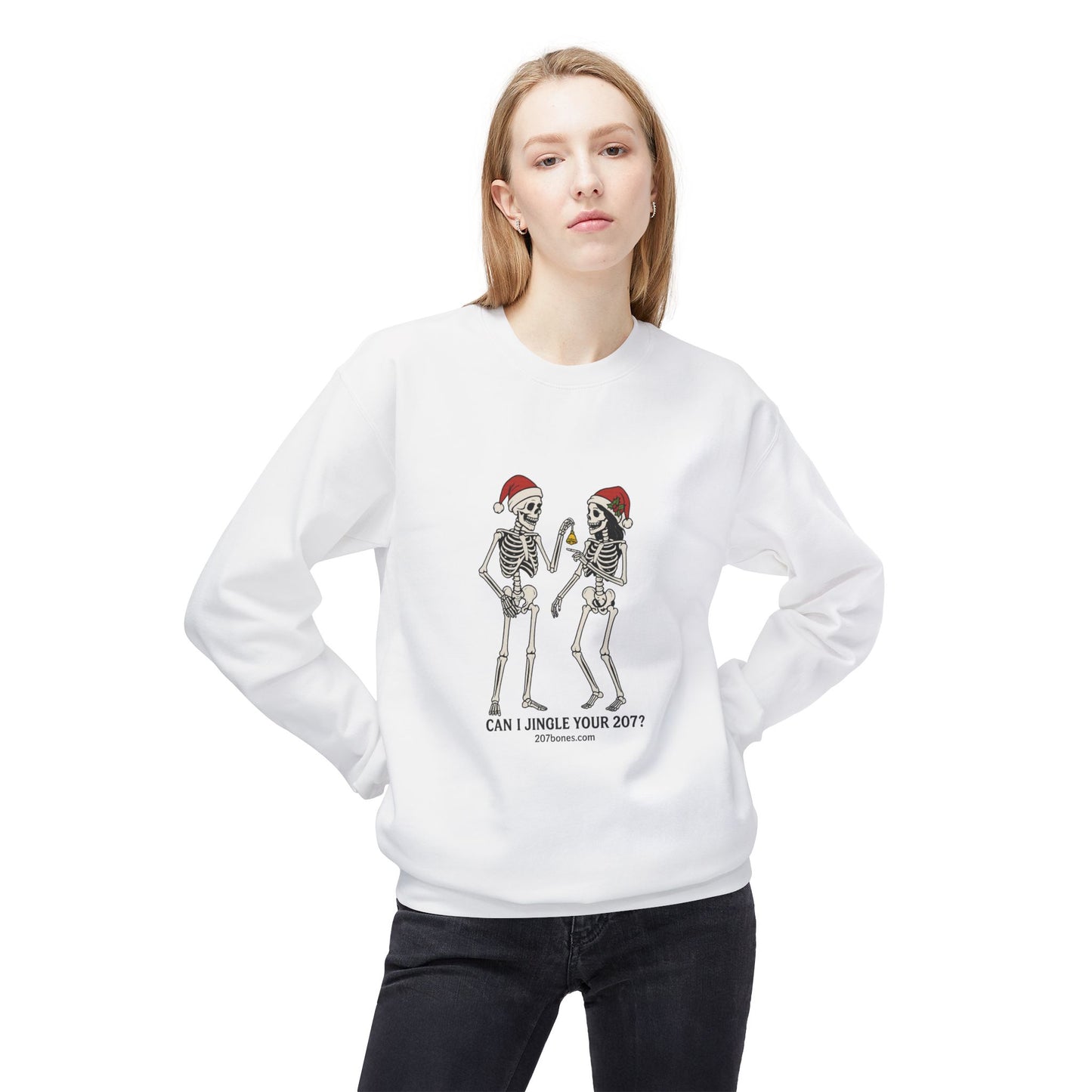 Skeletons Jingle Christmas Sweatshirt, Holiday Gift, Unisex Crewneck, Skeleton Christmas Jumper, Funny Xmas Sweatshirt
