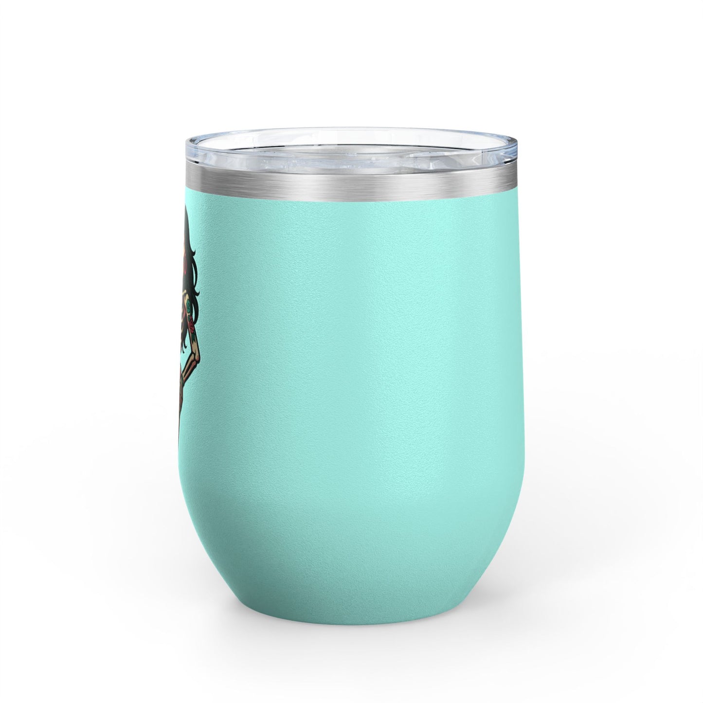 Spooky Skeleton Wine Tumbler, Fun Gift for Halloween, 12oz Insulated Drinkware, Unique Party Favor, Wine Lover Accessory, Skeleton Decor