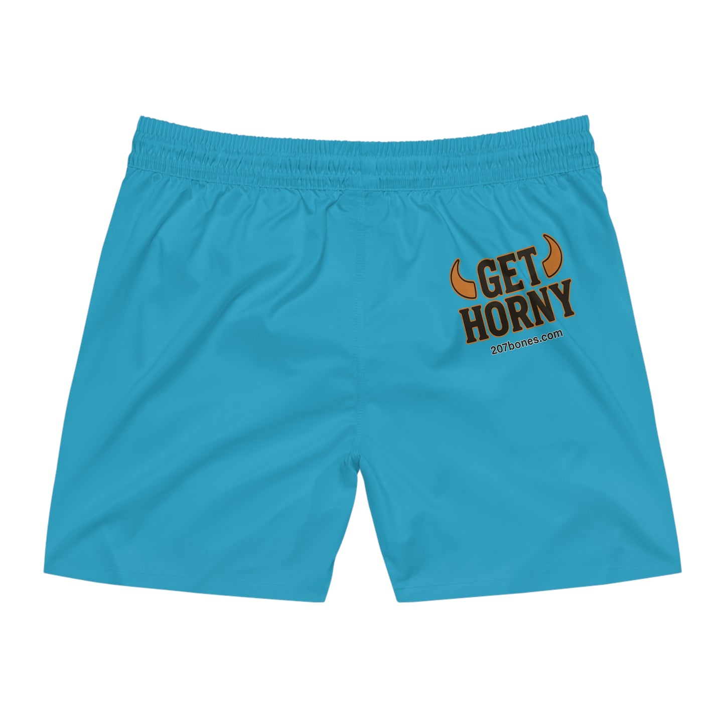 Men's Swim Shorts, Swimwear for Beach, Summer Fun, Pool Party, Stylish Swim Trunks, Trendy Beach Attire, Get Horny Design