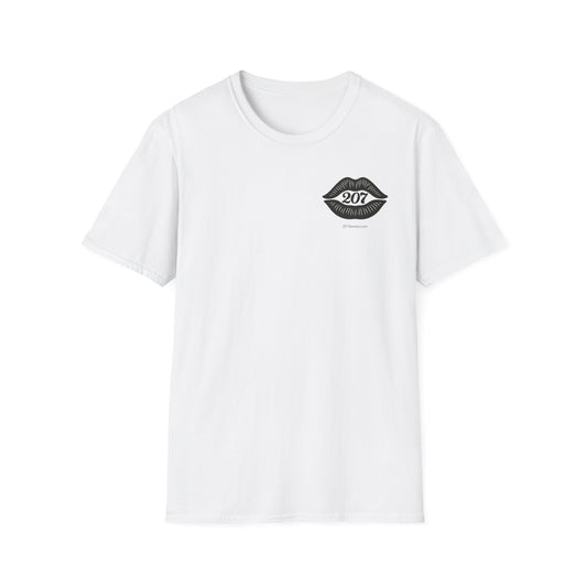 Romantic Unisex T-Shirt with Skeleton and Lips Design, Fun Couples Tee, Date Night Outfit, Halloween Costume, Unique Gift