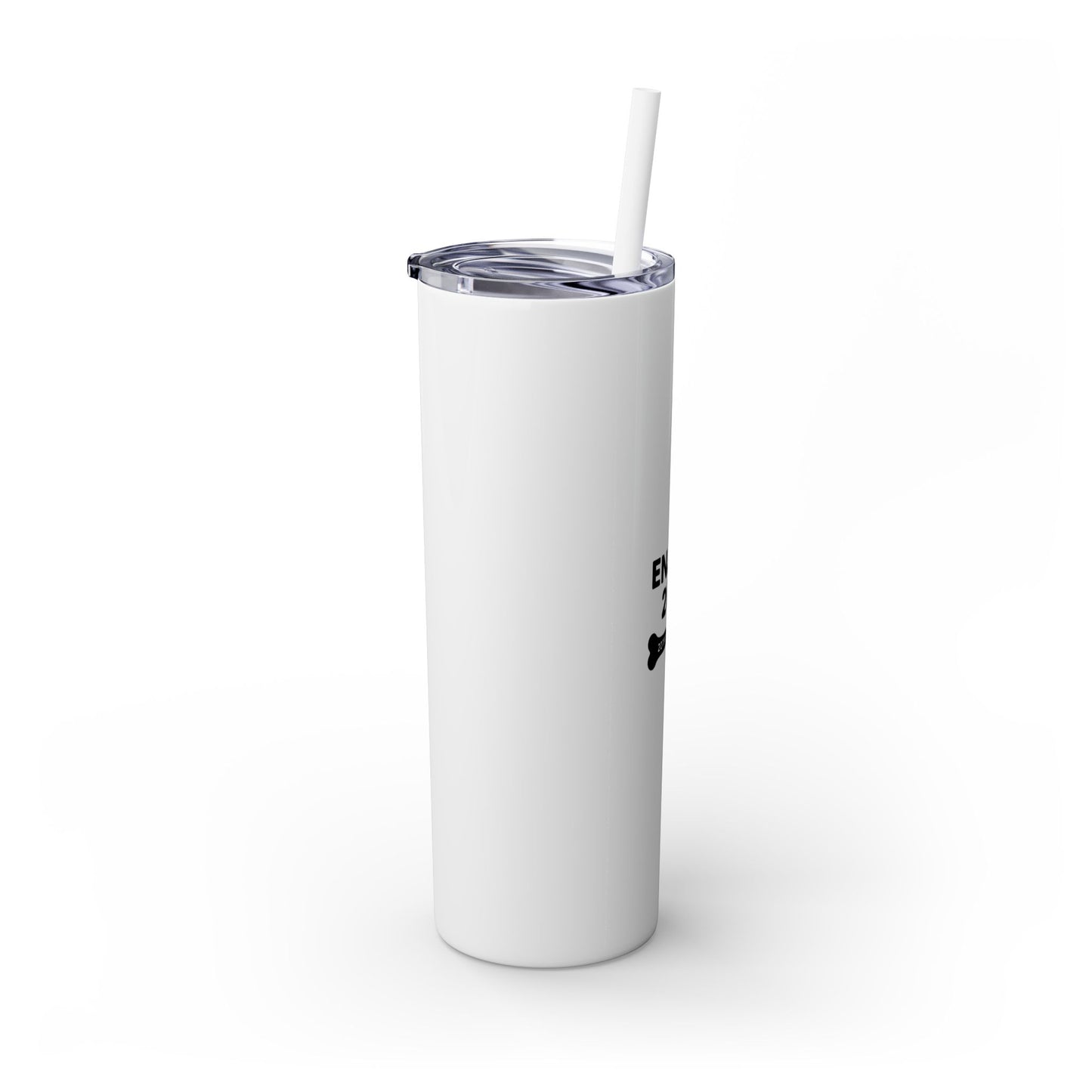 Personalized Skinny Tumbler with Straw, Perfect for Dog Lovers, Enjoy 207, Travel Mug, Gift Idea, Customized Drinkware