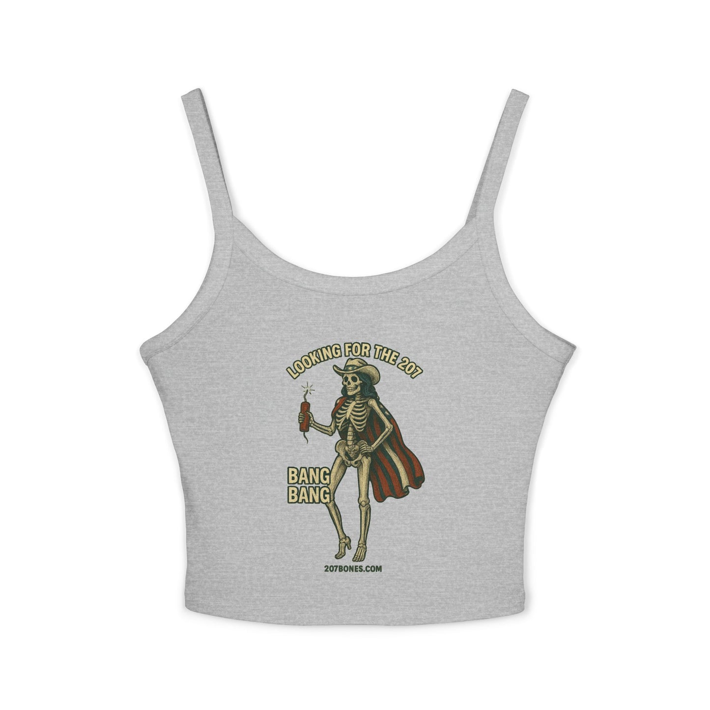 Skeleton Graphic Tank Top, Women's Spaghetti Strap Top, Halloween Apparel, Summer Fashion, Party Outfit, Casual Wear