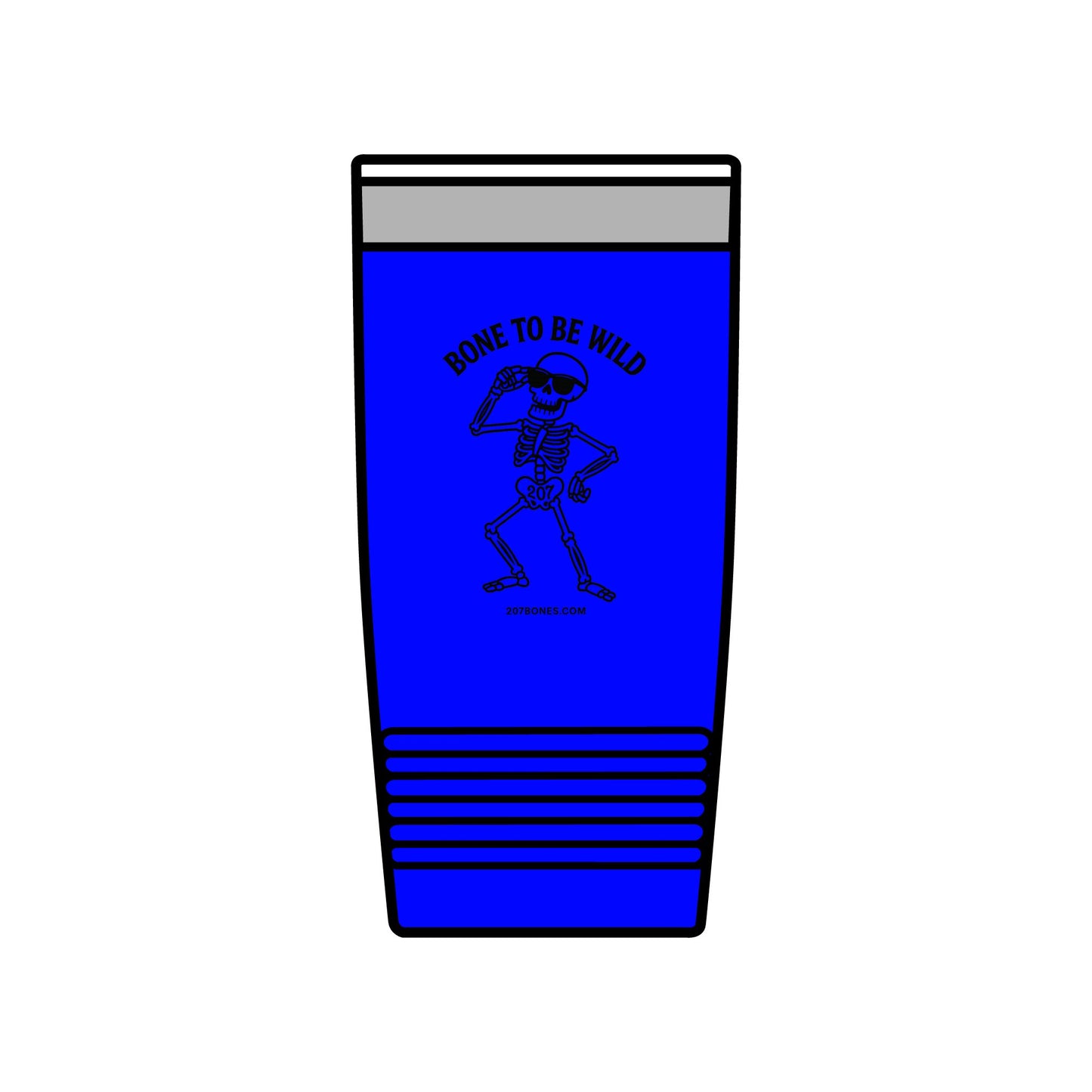 Bone to Be Wild Insulated Tumbler | 20oz Skeleton Travel Mug for Halloween, Party, Adventure, Gifts, Fun Decor