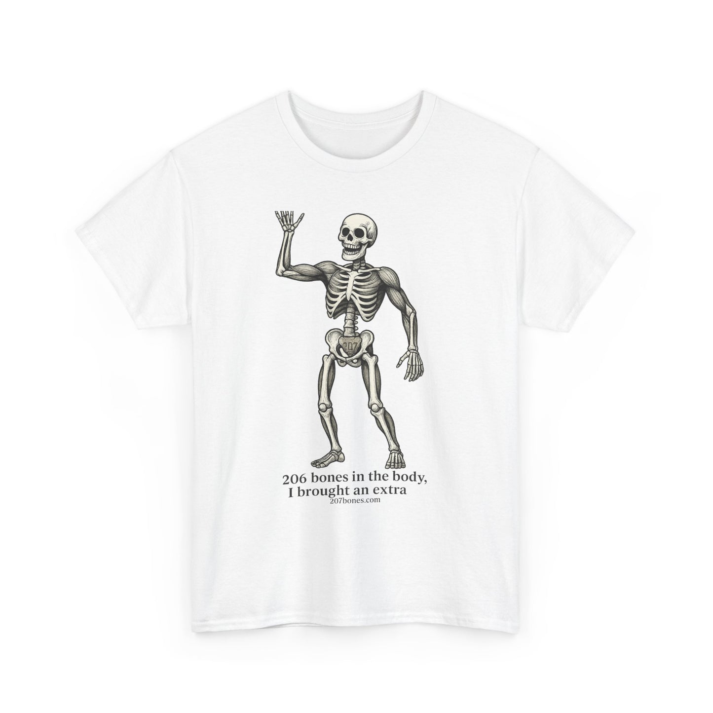 Funny Skeleton Tee for Halloween, Unisex Heavy Cotton Tee, Humor T-Shirt, Perfect for Parties and Costumes, Quotes Shirt, Gift Idea