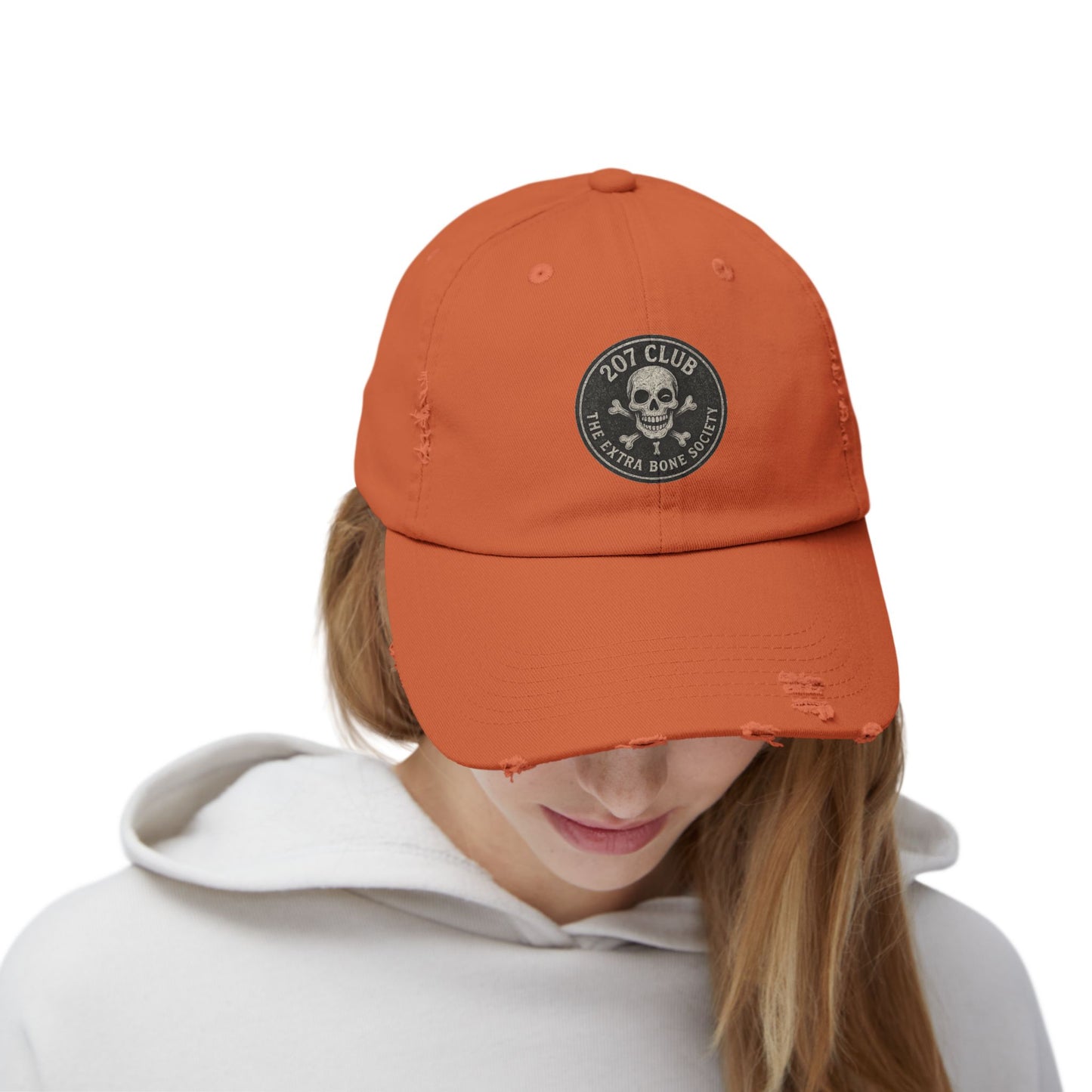 Distressed Skull Cap - Vintage Style Unisex Hat, Casual Everyday Wear, Perfect for Outdoor Adventures