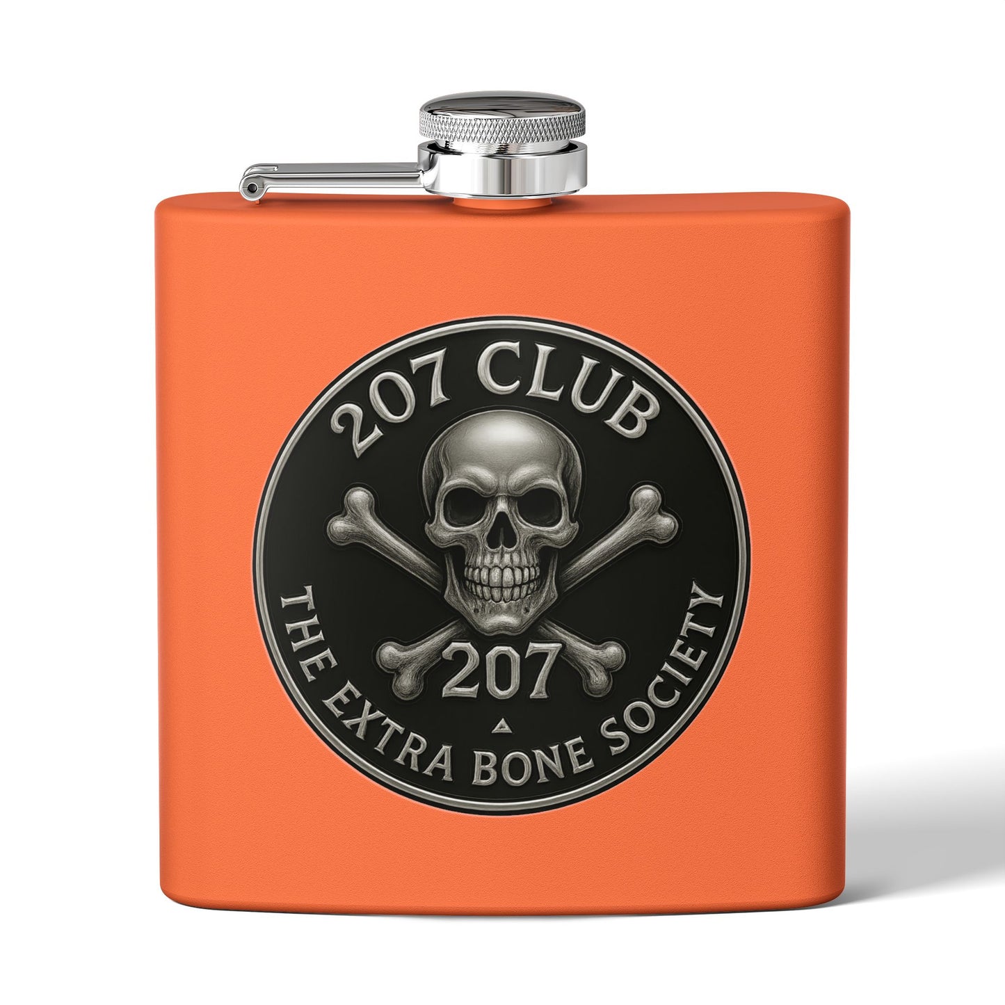 Skull and Crossbones Flask, 207 Club Gift, Party Accessory, Adventure Travel, Groomsmen Gift, Unique Collectible