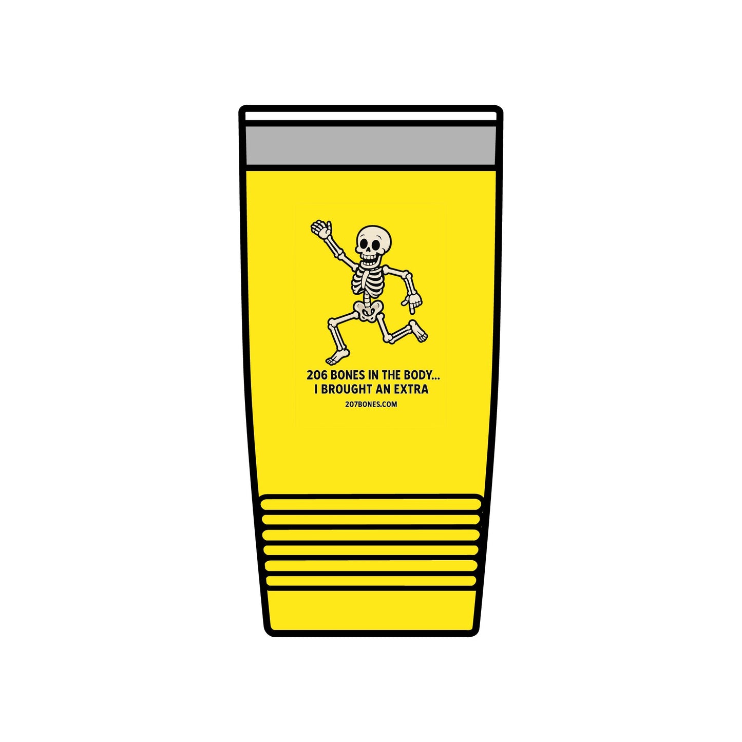 Skeleton Insulated Tumbler - 20oz Funny Gift for Halloween, Party, Tumblers for Drinks, Unique Skeleton Mug, Fun Coffee Tumbler