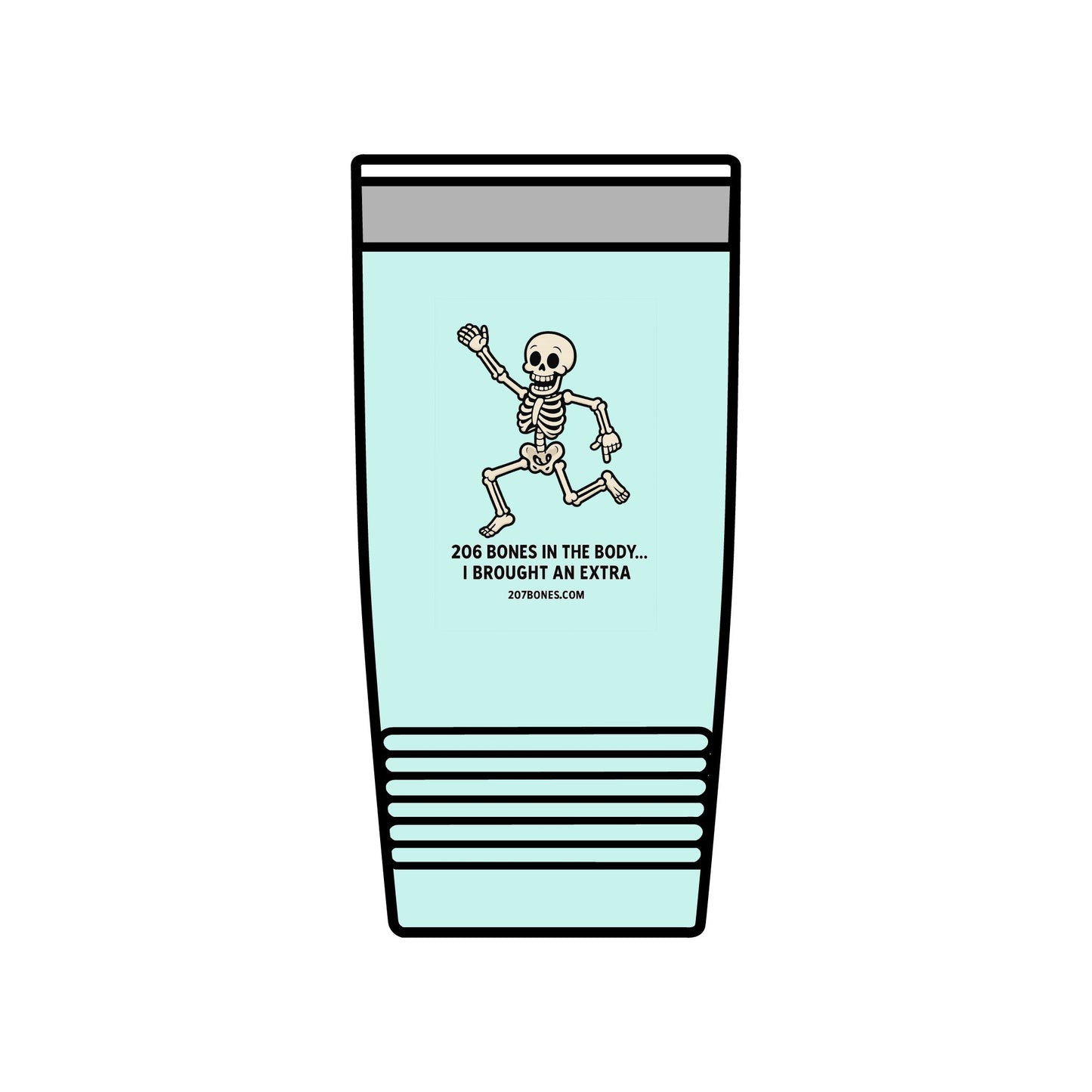Skeleton Insulated Tumbler - 20oz Funny Gift for Halloween, Party, Tumblers for Drinks, Unique Skeleton Mug, Fun Coffee Tumbler