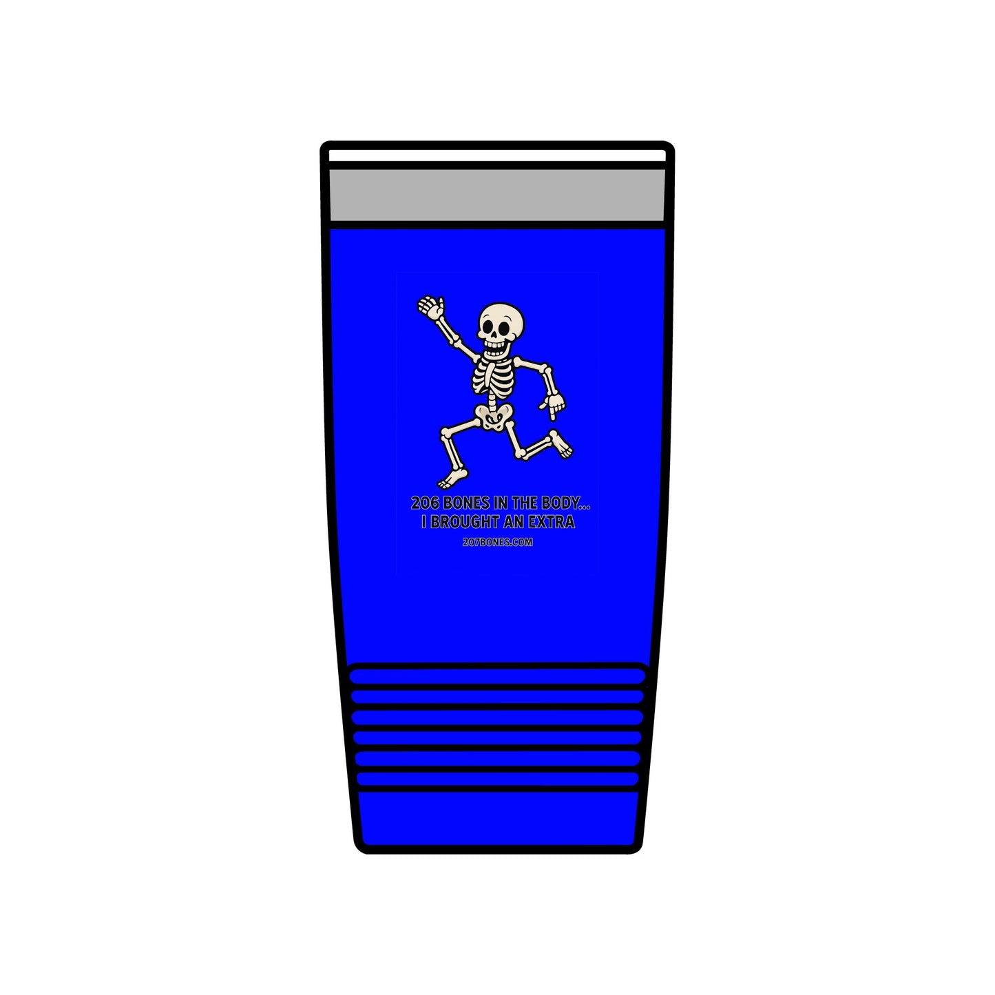 Skeleton Insulated Tumbler - 20oz Funny Gift for Halloween, Party, Tumblers for Drinks, Unique Skeleton Mug, Fun Coffee Tumbler
