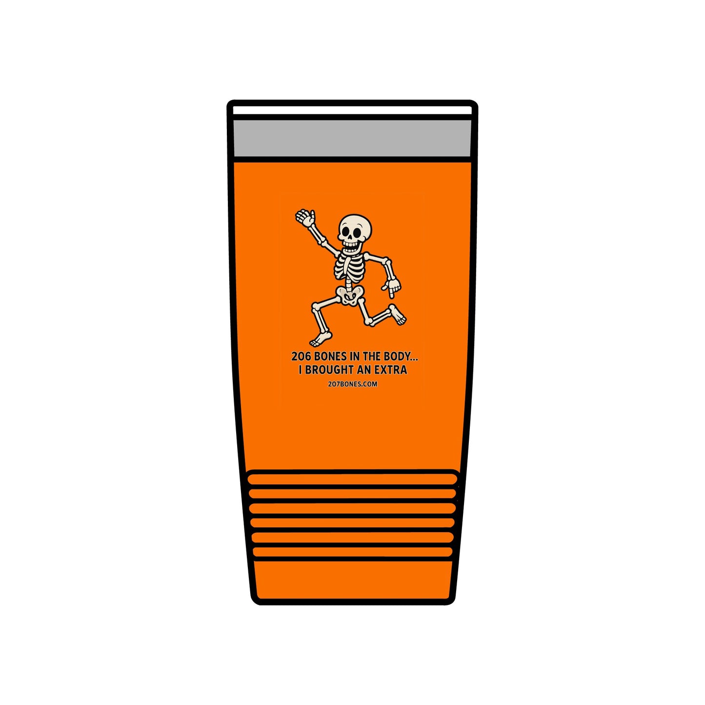 Skeleton Insulated Tumbler - 20oz Funny Gift for Halloween, Party, Tumblers for Drinks, Unique Skeleton Mug, Fun Coffee Tumbler