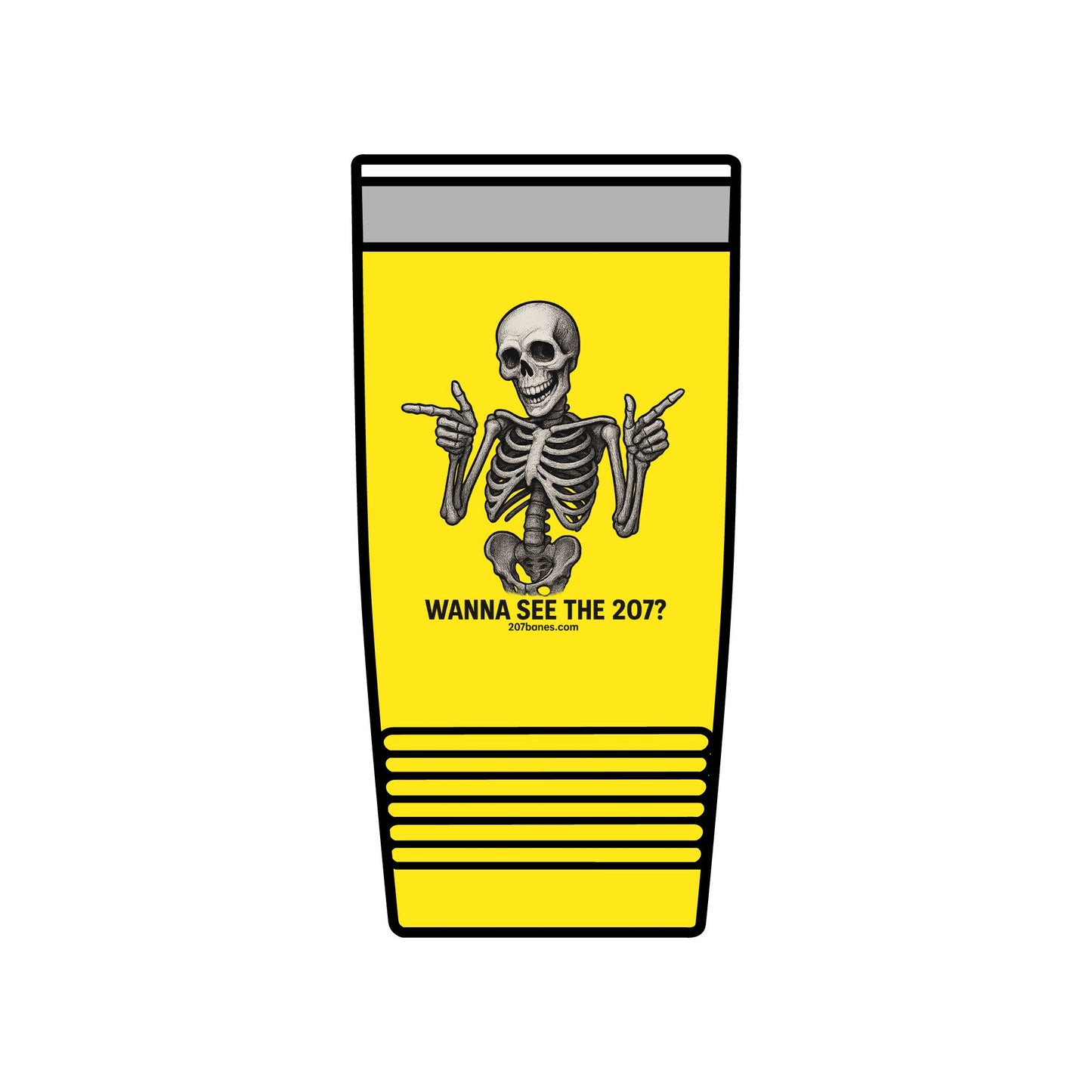 Funny Skeleton Insulated Tumbler, 20oz | Halloween Gift, Birthday Present, Unique Drinkware, Party Favor, Cool Mug