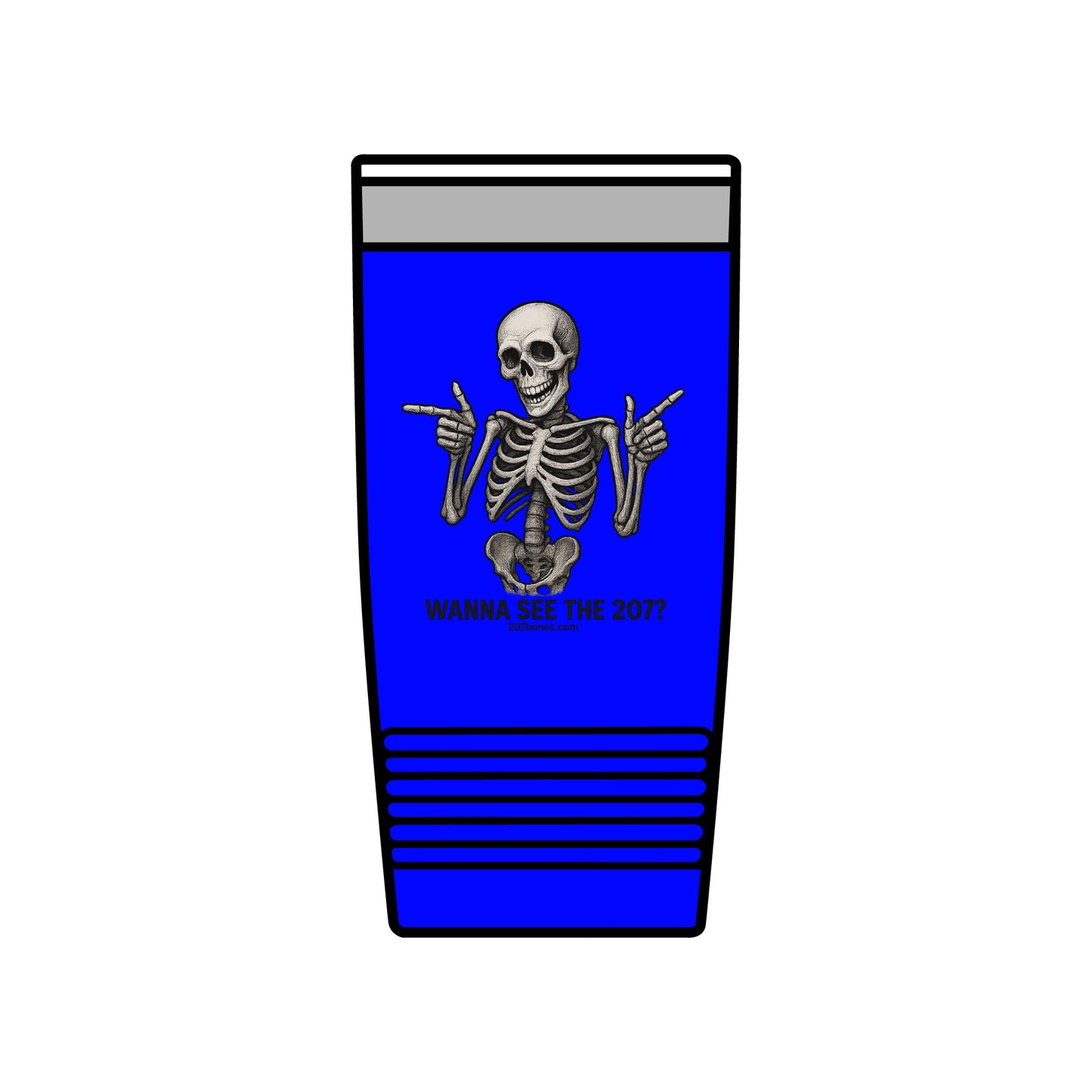 Funny Skeleton Insulated Tumbler, 20oz | Halloween Gift, Birthday Present, Unique Drinkware, Party Favor, Cool Mug