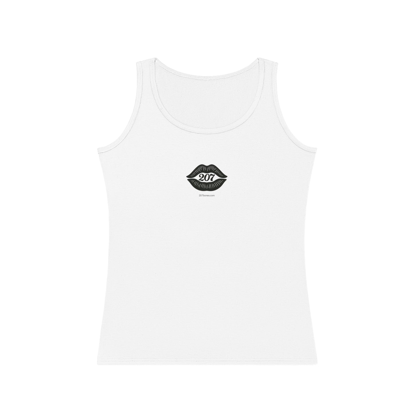 Women's Tank Top with Bold Kiss Design - Perfect for Summer, Date Nights, Casual Outings, and Beach Days
