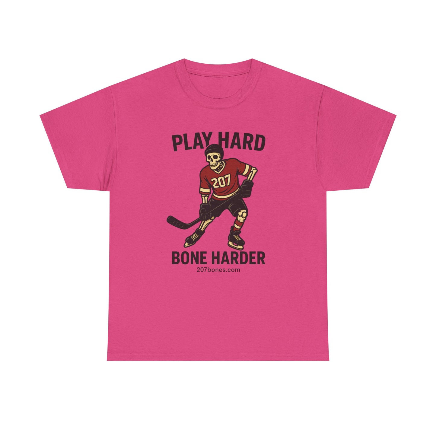 Play Hard Bone Harder Unisex Tee, Sports Shirt, Ice Hockey Fan Gift, Casual Wear, Team Spirit Shirt, Athletic Apparel