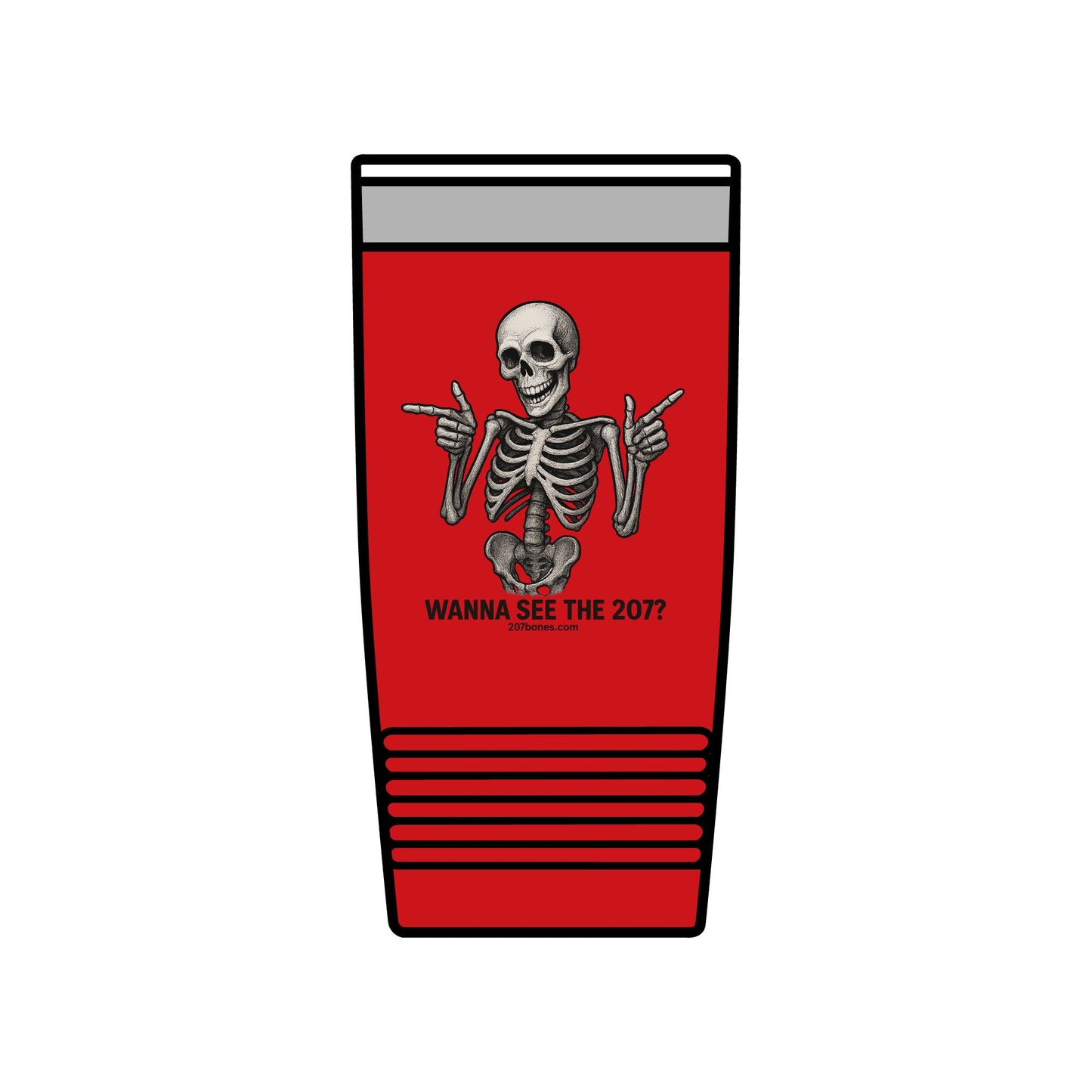 Funny Skeleton Insulated Tumbler, 20oz | Halloween Gift, Birthday Present, Unique Drinkware, Party Favor, Cool Mug