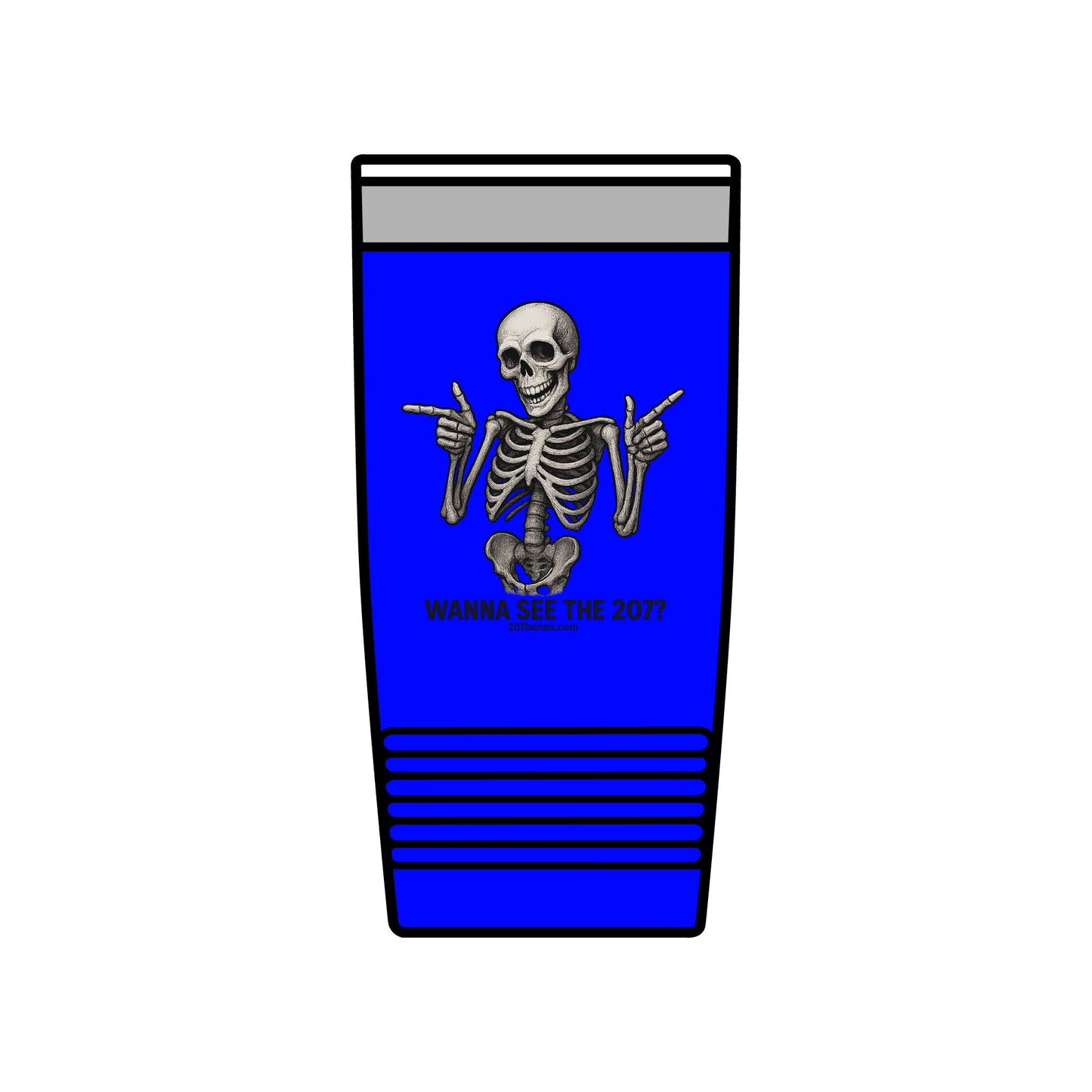 Funny Skeleton Insulated Tumbler, 20oz | Halloween Gift, Birthday Present, Unique Drinkware, Party Favor, Cool Mug
