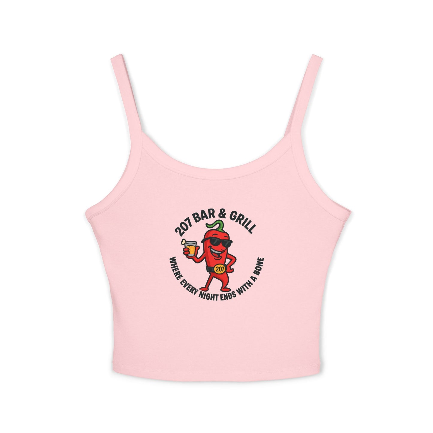 Fun Fiesta Spaghetti Strap Tank Top - Casual Summer Wear, Party Top, Gift for Food Lovers, Bar & Grill Theme, Summer Celebrations