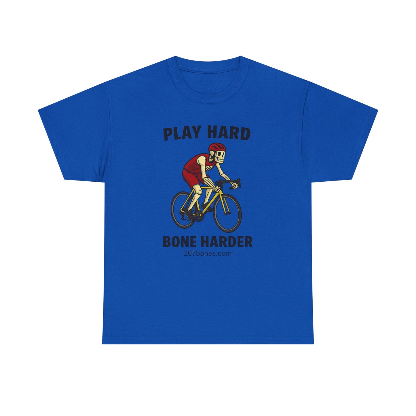 Unisex Cycling Tee - Play Hard Bone Harder
