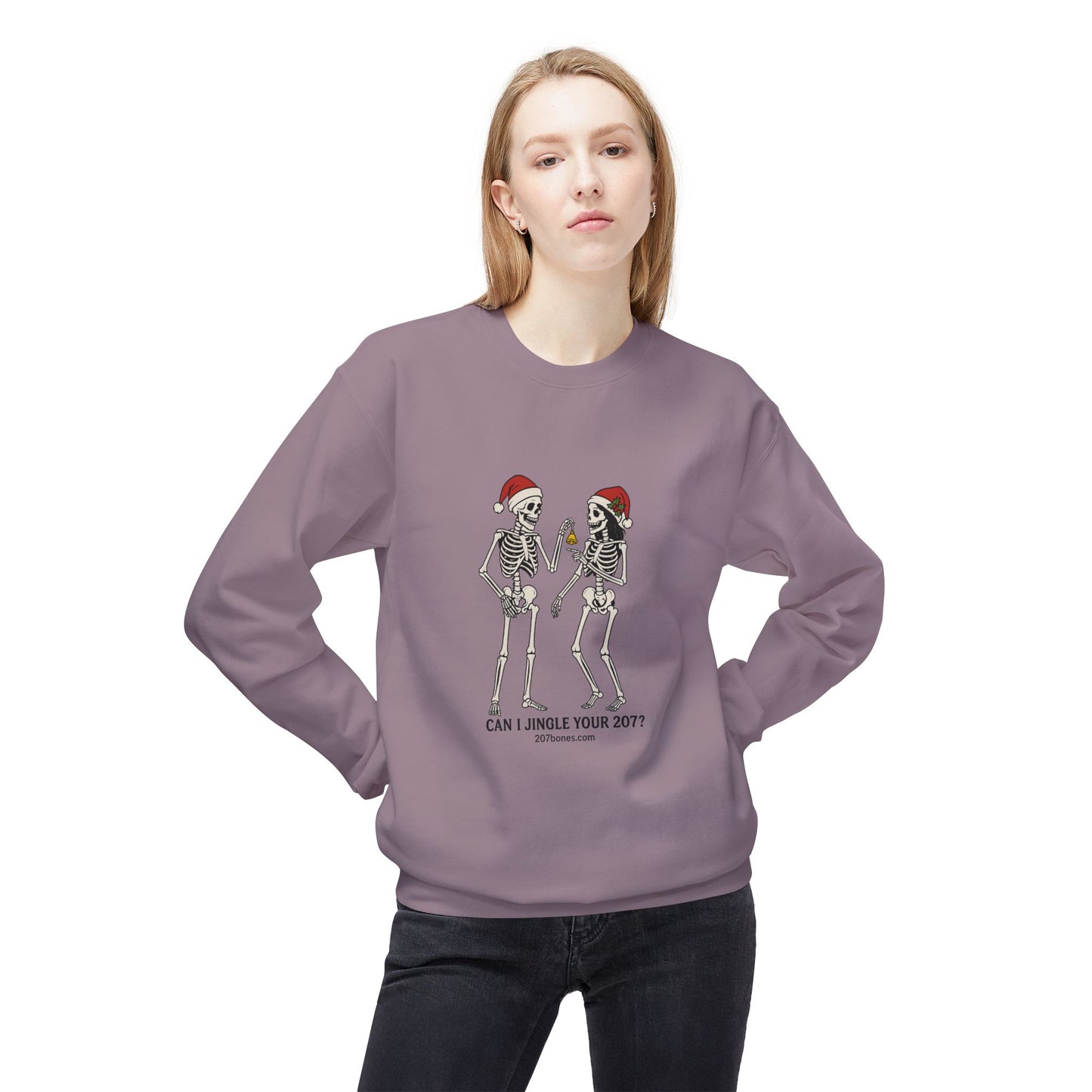 Skeletons Jingle Christmas Sweatshirt, Holiday Gift, Unisex Crewneck, Skeleton Christmas Jumper, Funny Xmas Sweatshirt