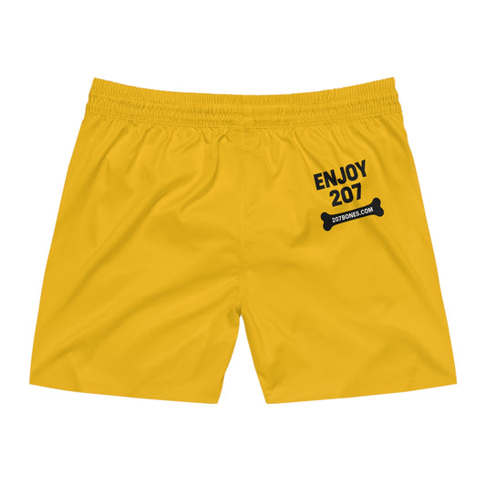 Bright Yellow Men's Swim Shorts - Perfect for Beach Days, Summer Vacations, Pool Parties, Casual Wear, and Swim Competitions