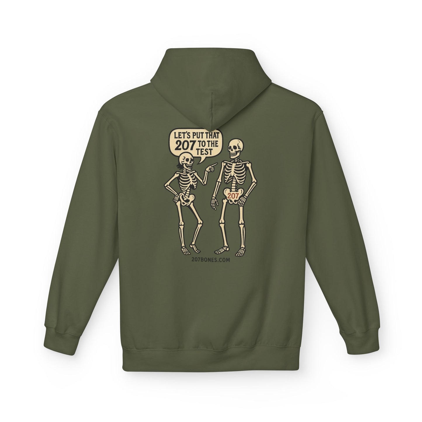 Whimsical Skeleton Humor Hoodie, Trendy Unisex Fleece Sweater for Halloween, Cozy Casual Wear, Perfect Gift for Friends, Fun Everyday Style