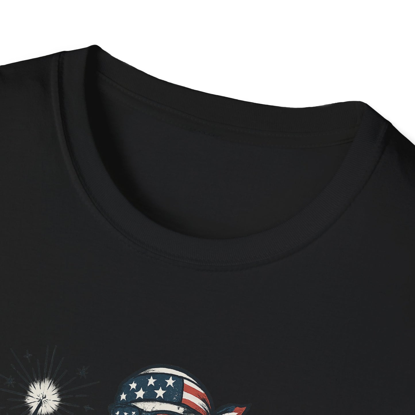 Patriotic Skeleton T-Shirt, Red White and Bone Shirt, Unisex Halloween Tee, Independence Day Gift, Fun Casual Apparel