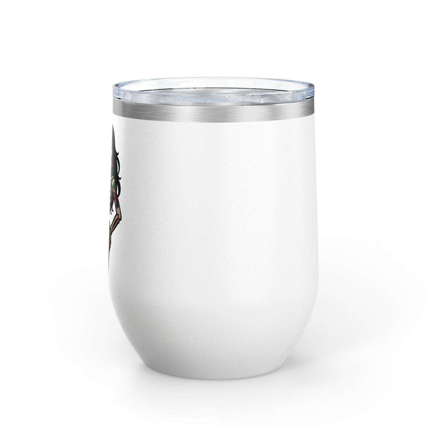 Spooky Skeleton Wine Tumbler, Fun Gift for Halloween, 12oz Insulated Drinkware, Unique Party Favor, Wine Lover Accessory, Skeleton Decor