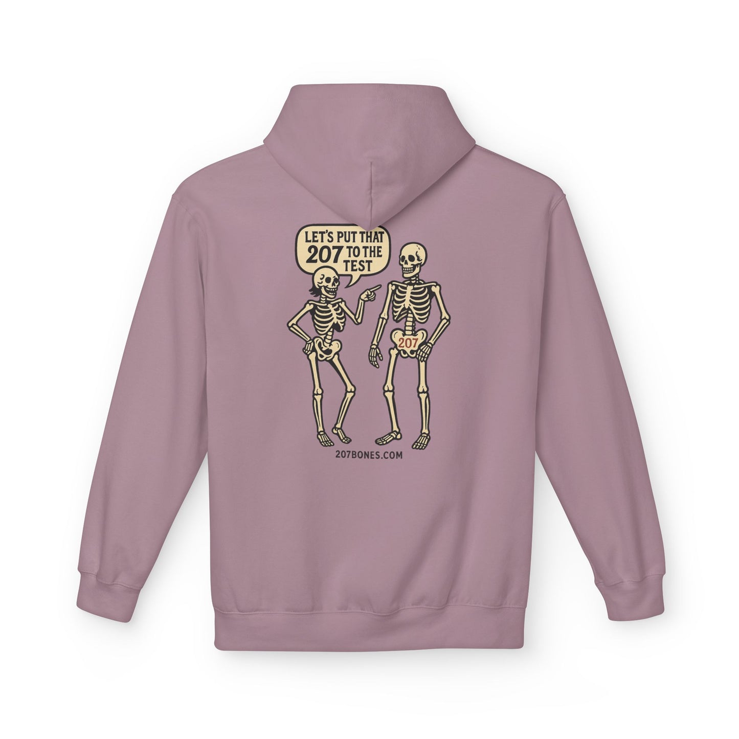 Whimsical Skeleton Humor Hoodie, Trendy Unisex Fleece Sweater for Halloween, Cozy Casual Wear, Perfect Gift for Friends, Fun Everyday Style