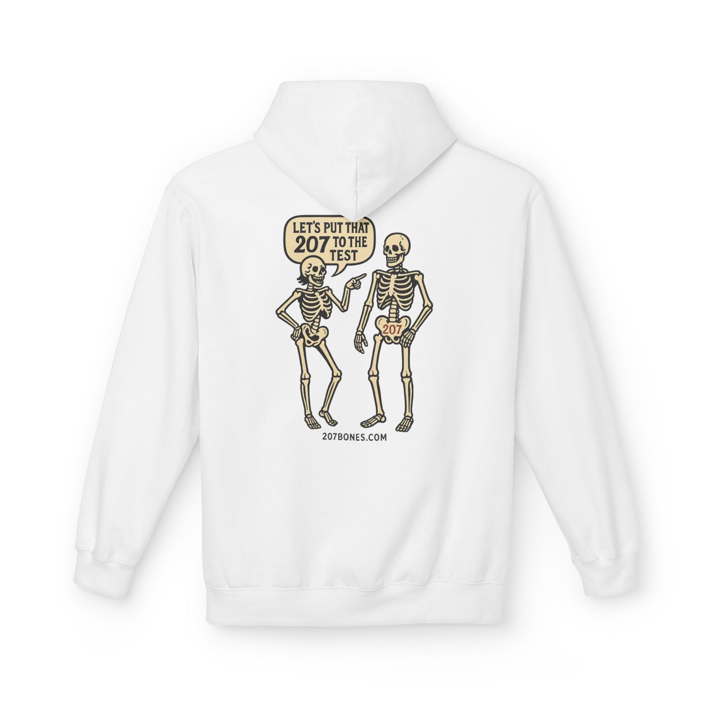 Whimsical Skeleton Humor Hoodie, Trendy Unisex Fleece Sweater for Halloween, Cozy Casual Wear, Perfect Gift for Friends, Fun Everyday Style
