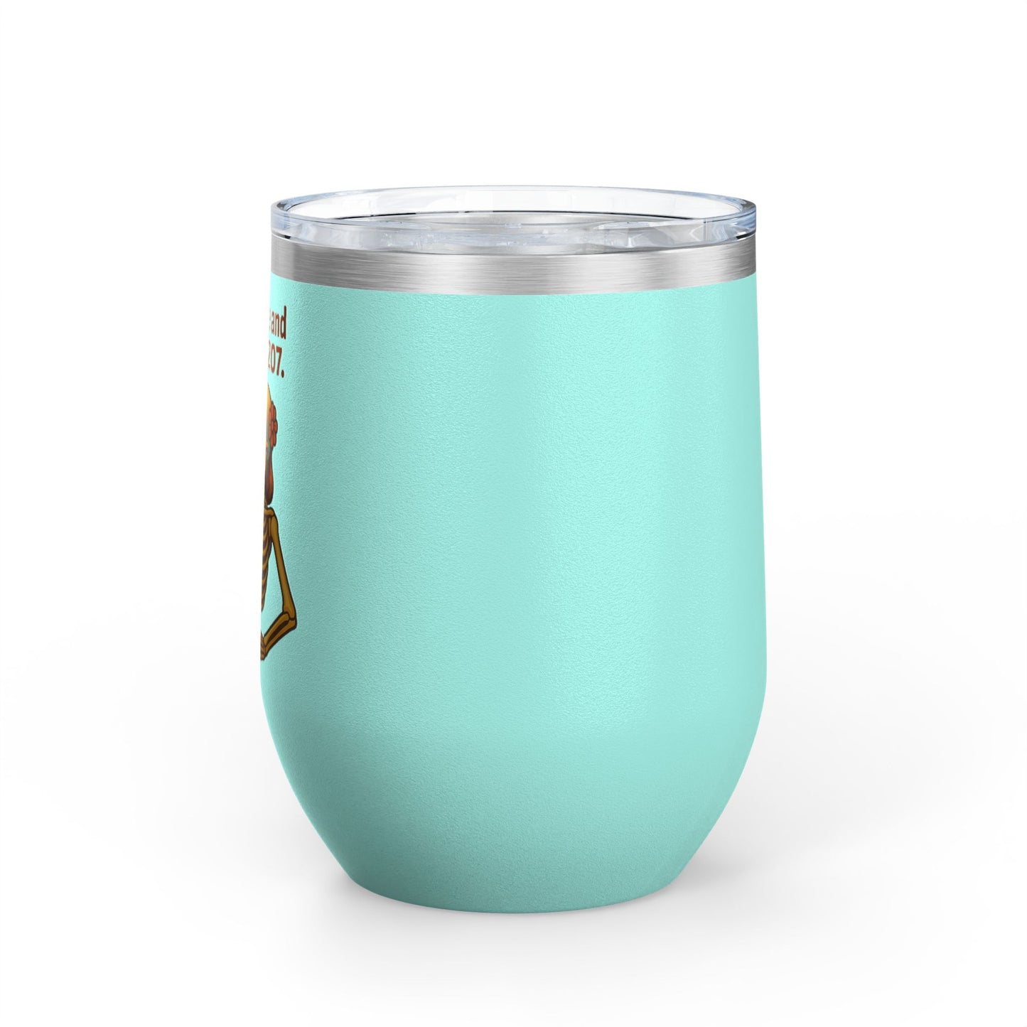 Whimsical Wine Tumbler, Fun Skeleton Design, Perfect for Parties, Gifts for Wine Lovers, Unique Drinkware for Celebrations