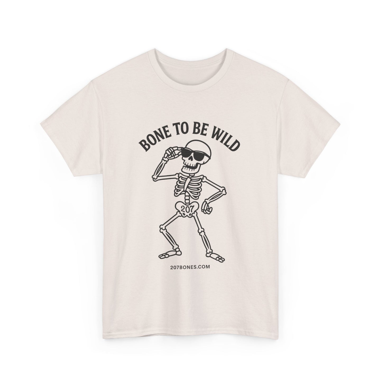 Bone to Be Wild Skeleton Tee, Unisex Cotton Shirt, Festival Wear, Halloween Shirt, Casual Summer Top