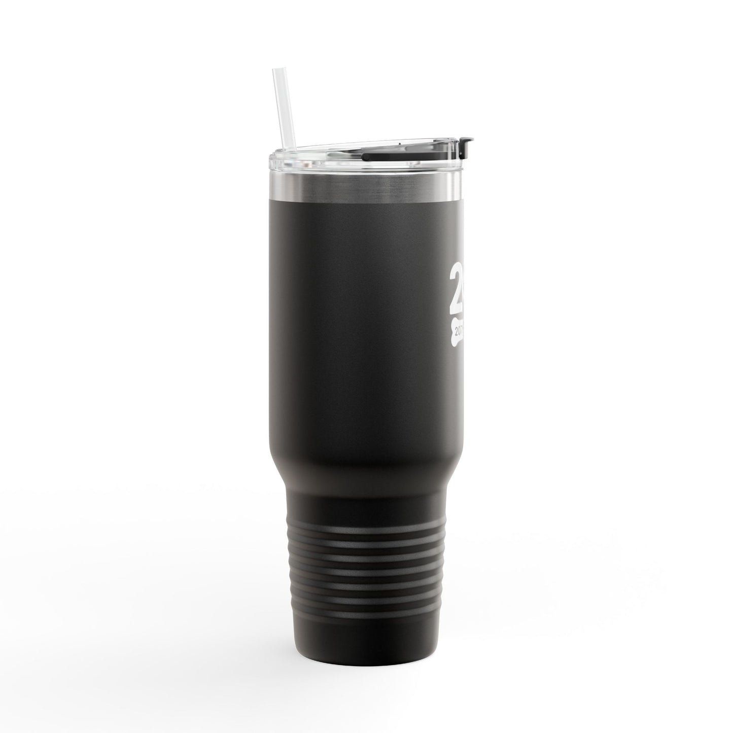 207 Bones Smile - Black Insulated Travel Mug - 40oz, Perfect for Coffee Lovers
