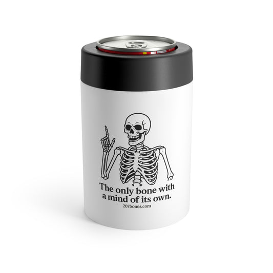 Funny Skeleton Can Holder - The Only Bone with a Mind of Its Own, Humor Gift, Barware, Party Favor, Halloween Decor