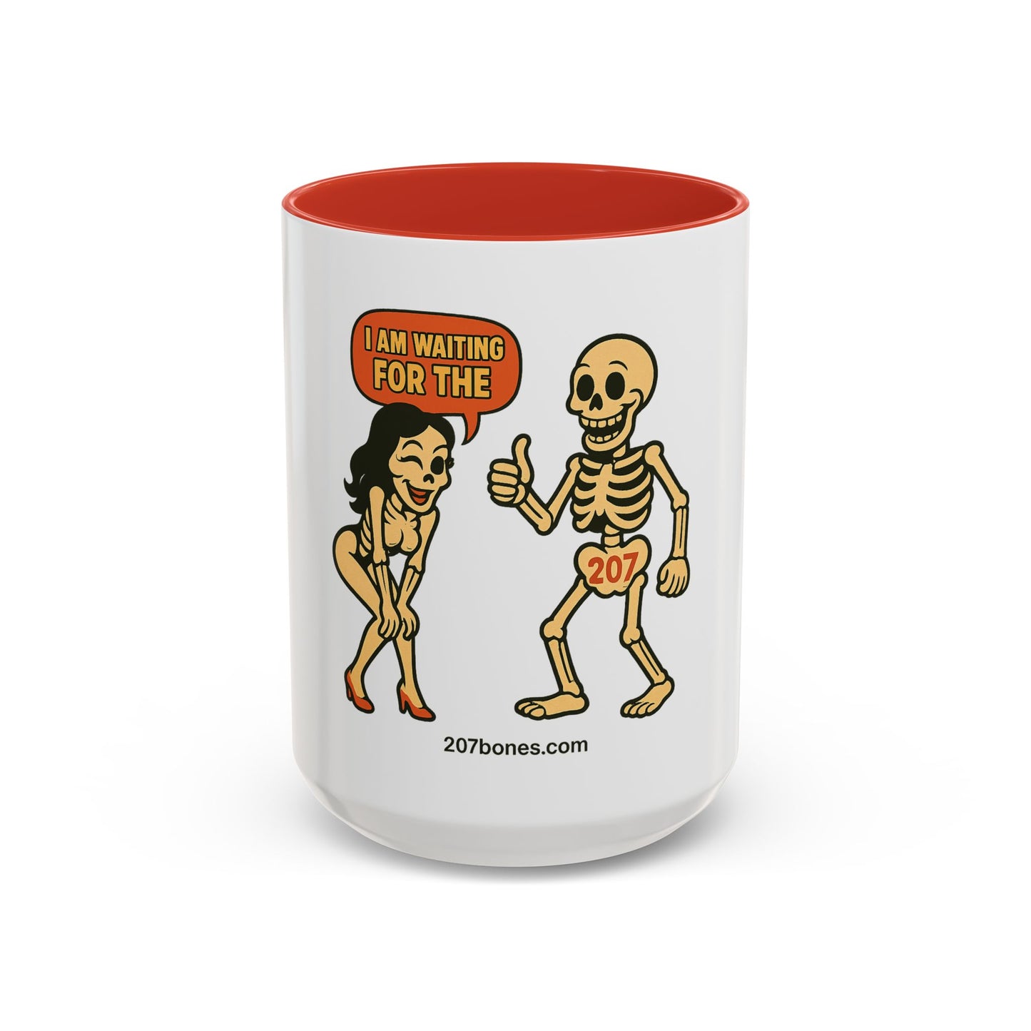 Playful Skeleton Coffee Mug, Fun Gift for Halloween, Quirky Kitchen Decor, Unique Drinking Cup, Halloween Humor Mug