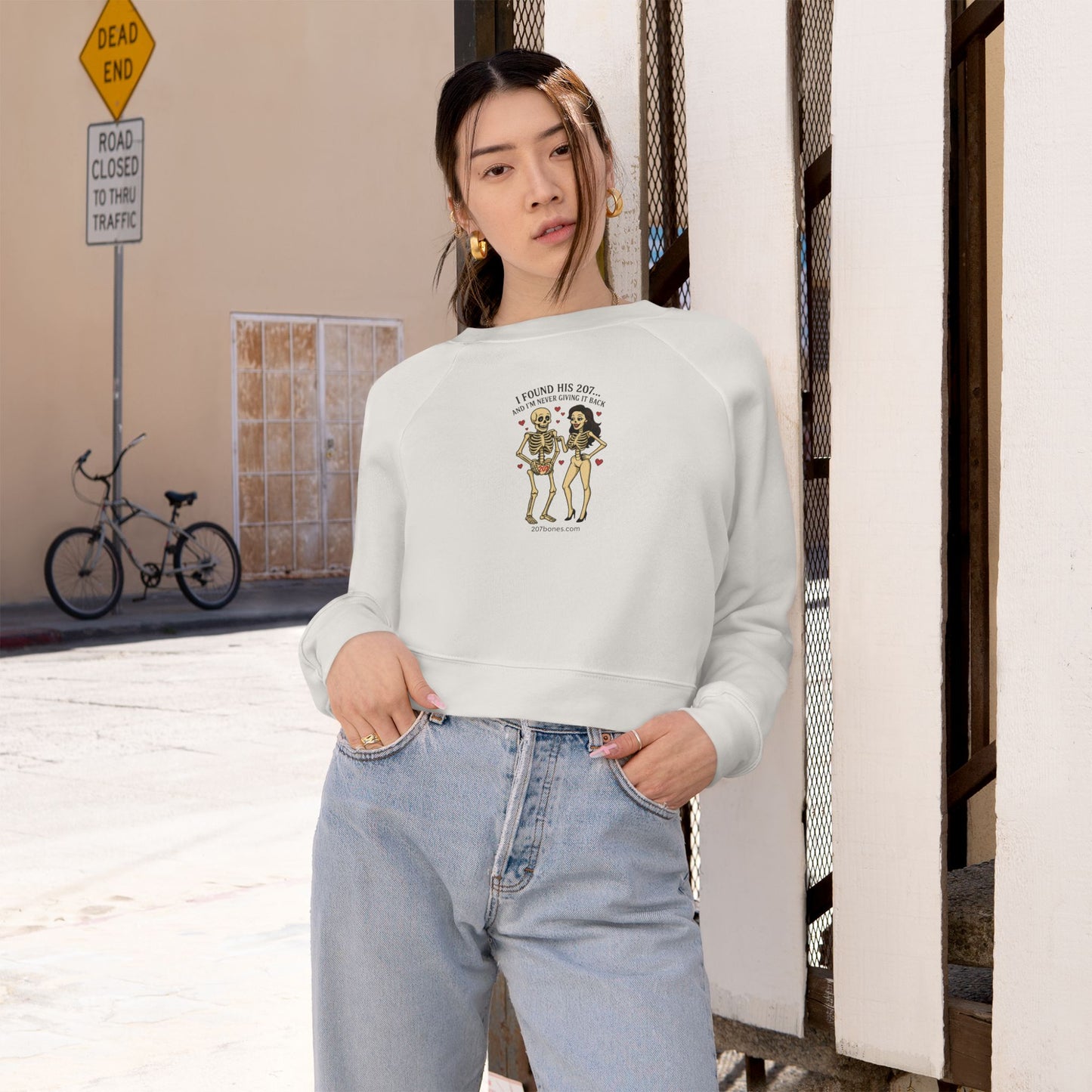 Chic Feminine Cropped Pullover, Casual Fleece Sweatshirt, Cute Fall Layering Piece, Trendy Graphic Top, Fun Gift for Her