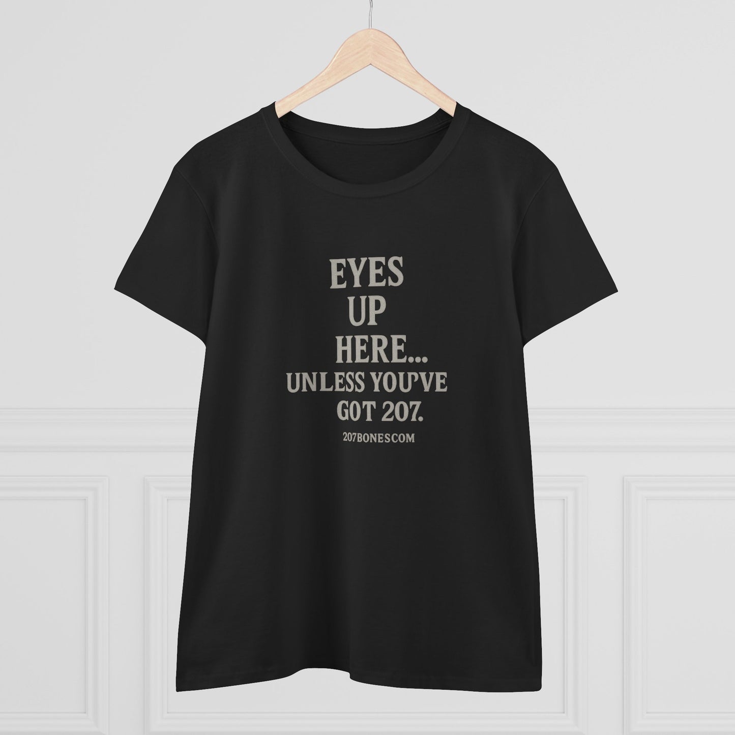 Funny Women's Cotton Tee - 'Eyes Up Here' - Casual Shirt, Gift for Friends, Birthday, Humor, Everyday Wear, Conversation Starter