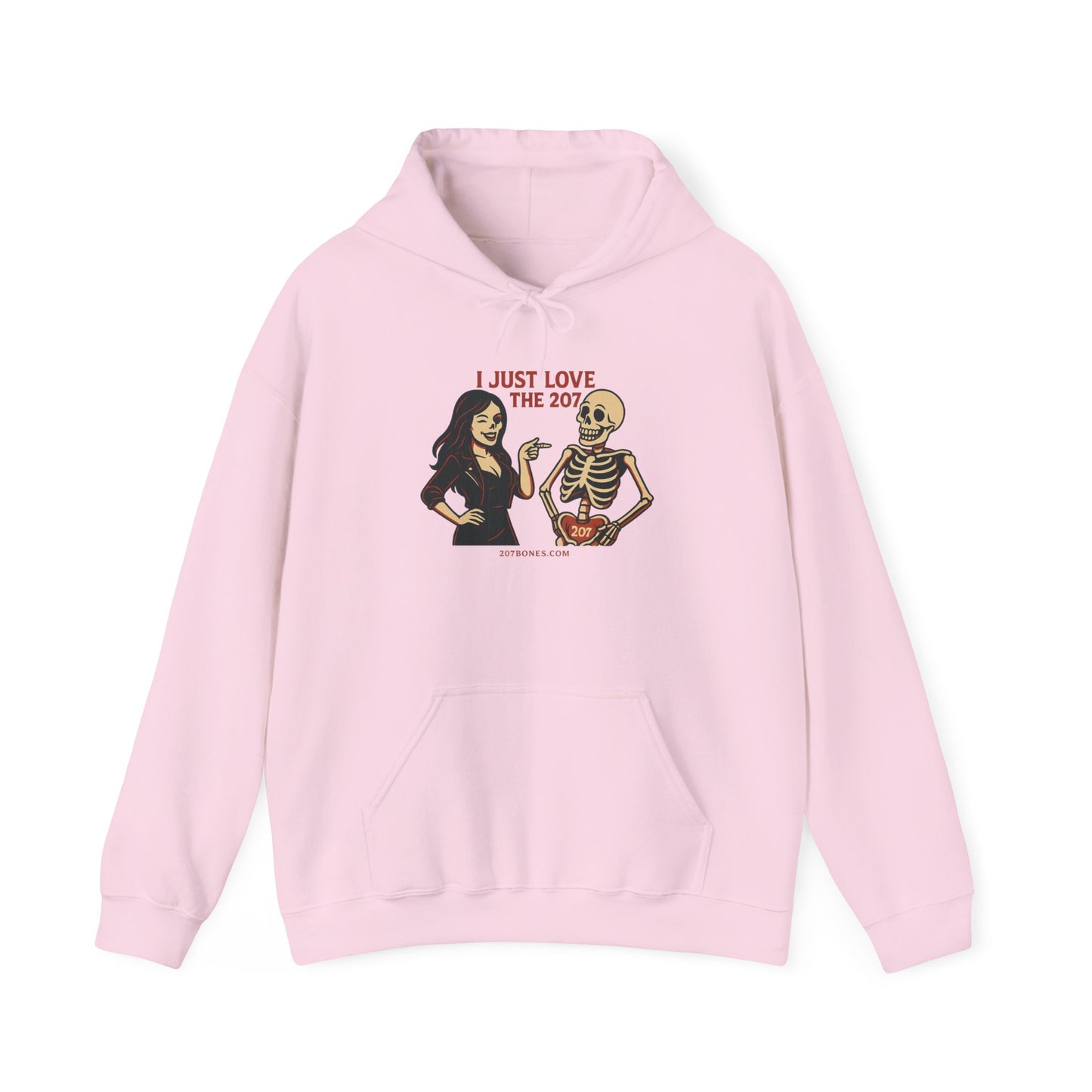 Skeleton Love Hoodie for Halloween, Cozy Unisex Sweatshirt, Fun October Fashion, Perfect Gift for Spooky Season, Trendy Fall Apparel