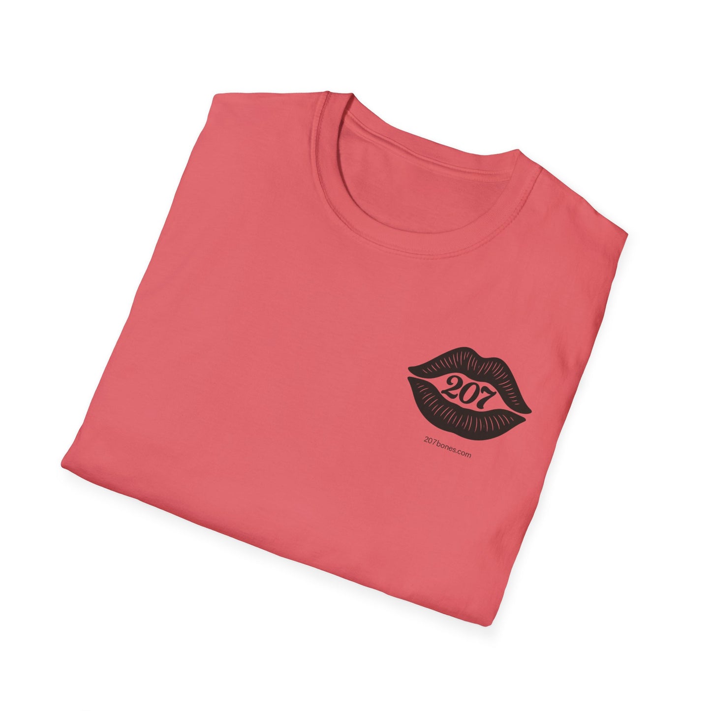 Romantic Unisex T-Shirt with Skeleton and Lips Design, Fun Couples Tee, Date Night Outfit, Halloween Costume, Unique Gift
