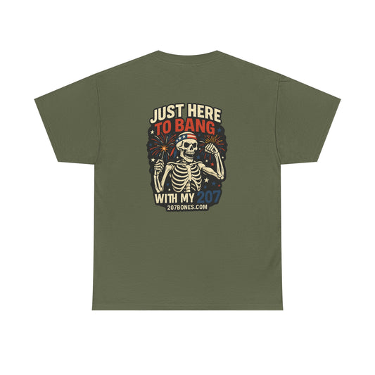 Fun Unisex Cotton Tee - Skeleton Graphic, Casual Wear, Halloween Party Shirt, Gift for Friends, Summer Essentials