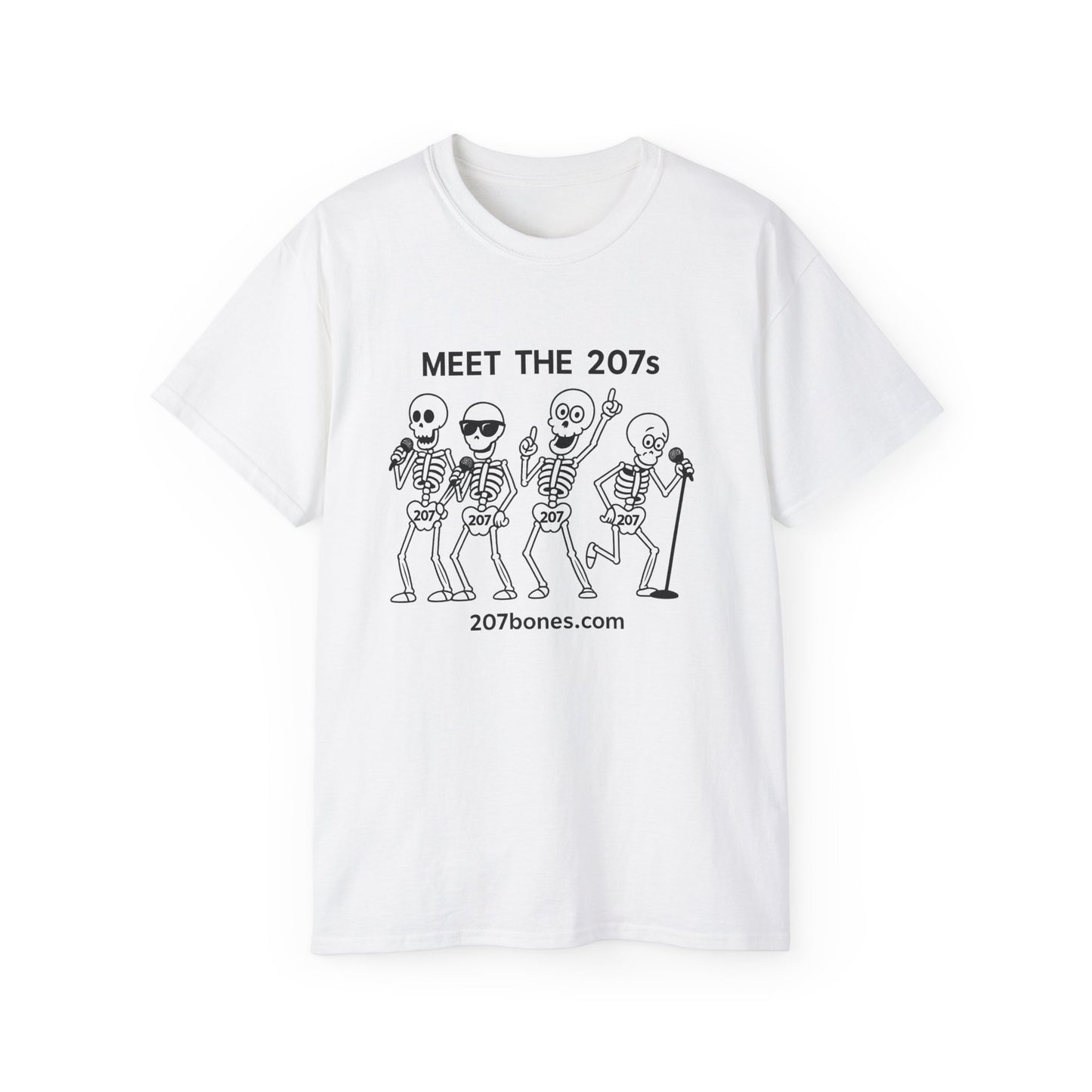Meet the 207s Skeleton T-Shirt | Fun Halloween Tee, Unisex Cotton Shirt, Cute Skeleton Gift, Casual Outfit, Party Wear
