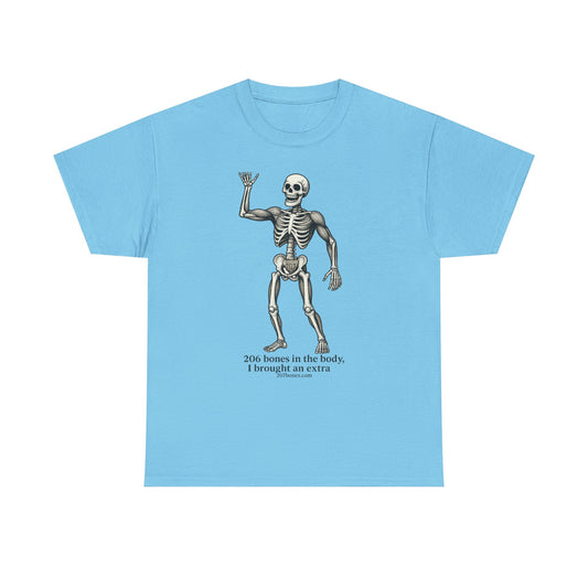 Funny Skeleton Tee for Halloween, Unisex Heavy Cotton Tee, Humor T-Shirt, Perfect for Parties and Costumes, Quotes Shirt, Gift Idea