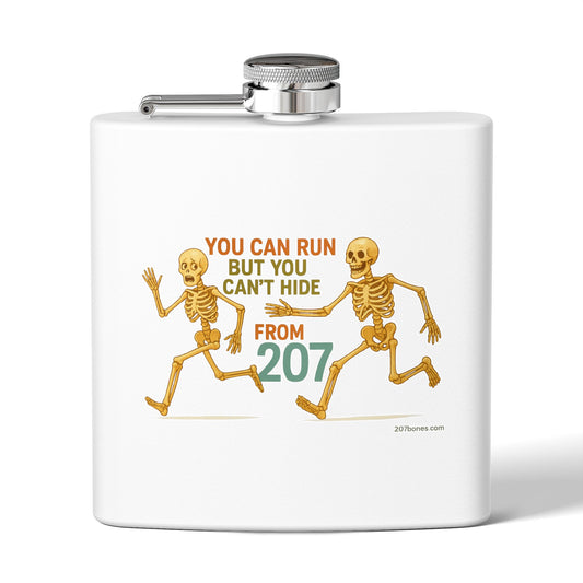 Funny Skeleton Flask for Parties, Unique Gift for Halloween and Occasions, Stylish 6oz Stainless Steel Hip Flask