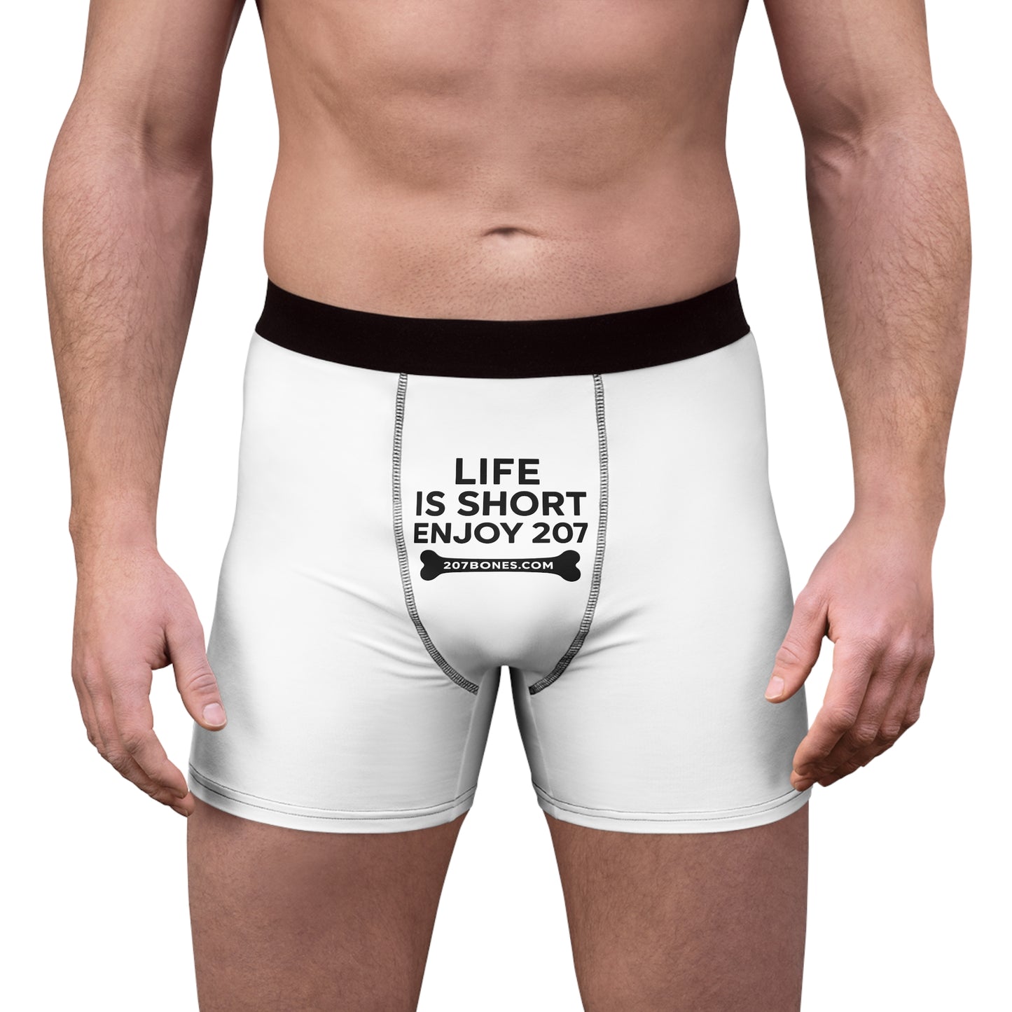 Life is Short Enjoy 207 Men's Boxer Briefs - Fun Loungewear, Gift for Men, Novelty Underwear, Comfortable Boxers, Everyday Essentials