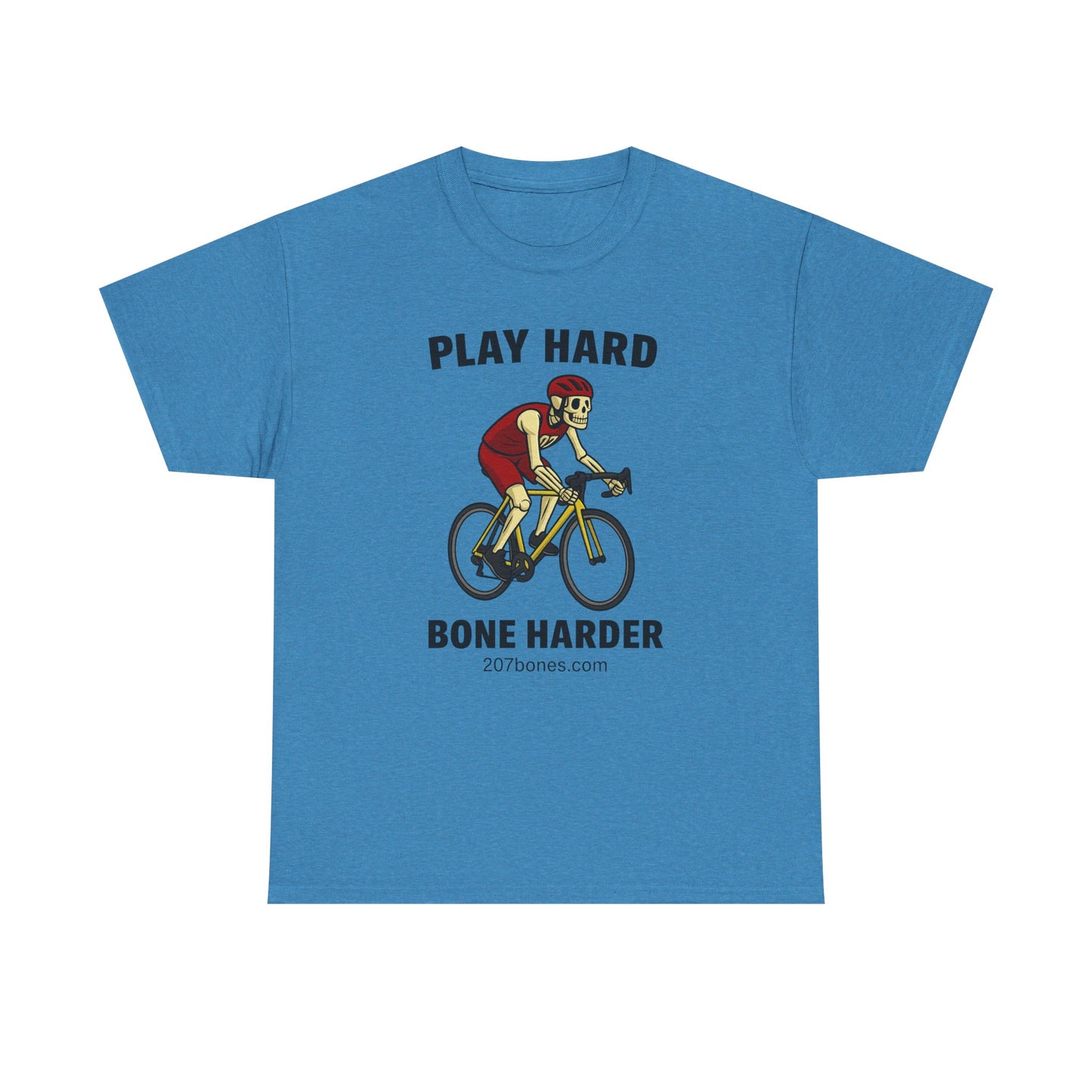 Unisex Cycling Tee - Play Hard Bone Harder