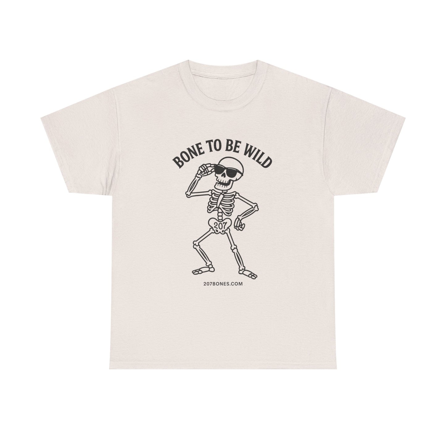 Bone to Be Wild Skeleton Tee, Unisex Cotton Shirt, Festival Wear, Halloween Shirt, Casual Summer Top