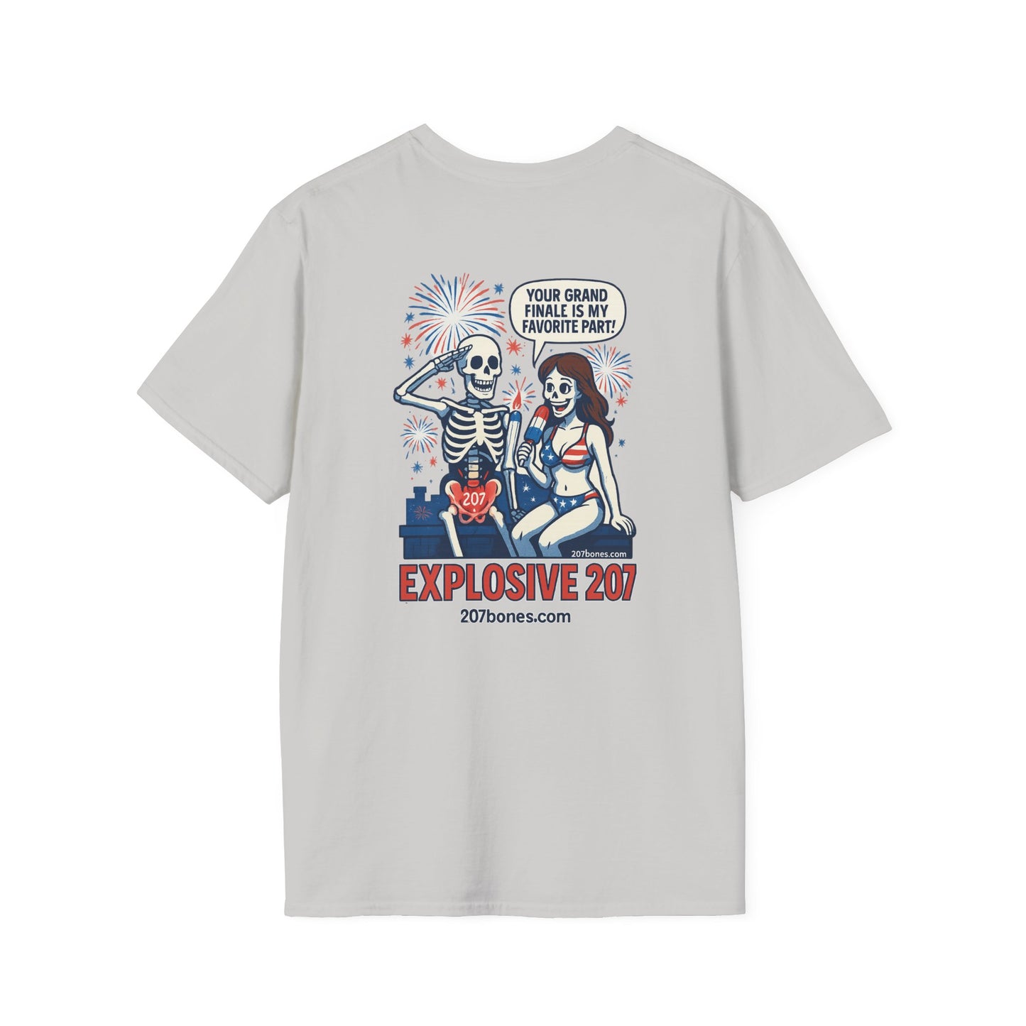 Explosive 207 Unisex Softstyle T-Shirt, Fun Graphic Tee, Halloween Costume, Party Shirt, Unisex Tee, Summer Wear, Casual Outfit