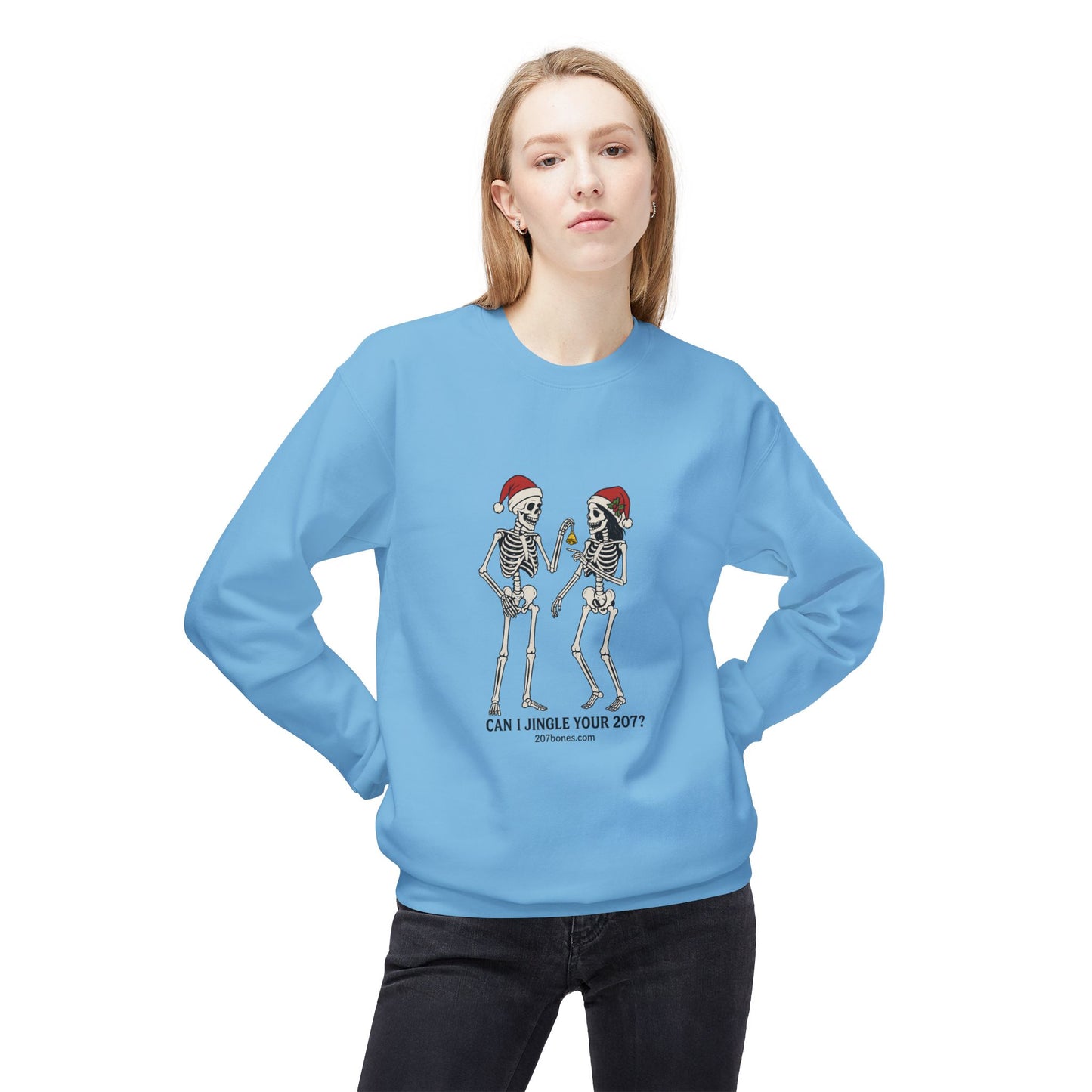 Skeletons Jingle Christmas Sweatshirt, Holiday Gift, Unisex Crewneck, Skeleton Christmas Jumper, Funny Xmas Sweatshirt