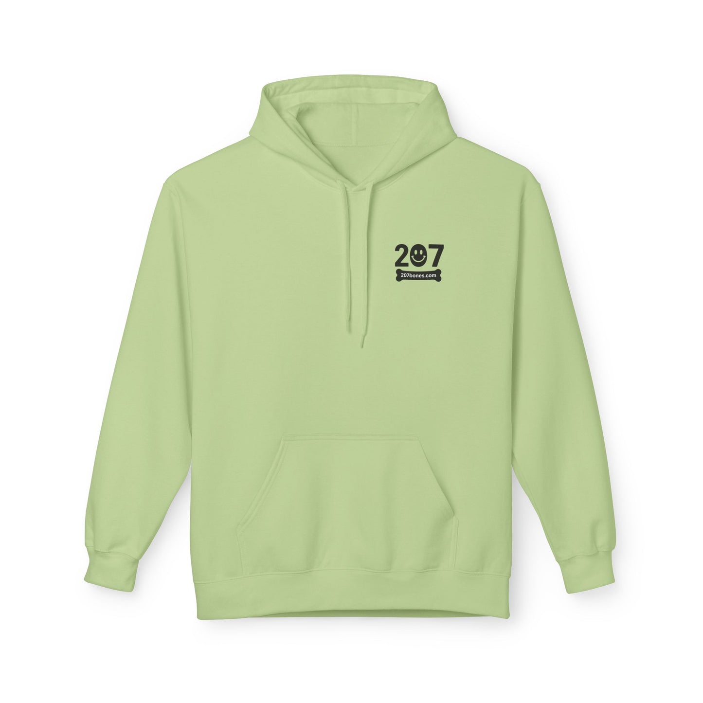 207 Bar & Grill Skeleton Hoodie, Softstyle Midweight Fleece, Unisex Pullover, Fun Gift for Halloween, Cozy Lounge Wear
