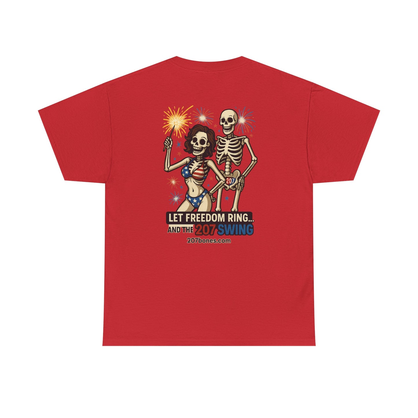 Patriotic Skull Tee, Unisex Cotton Shirt, Funny 4th of July Gift, Unique Graphic T-Shirt, Casual Summerwear
